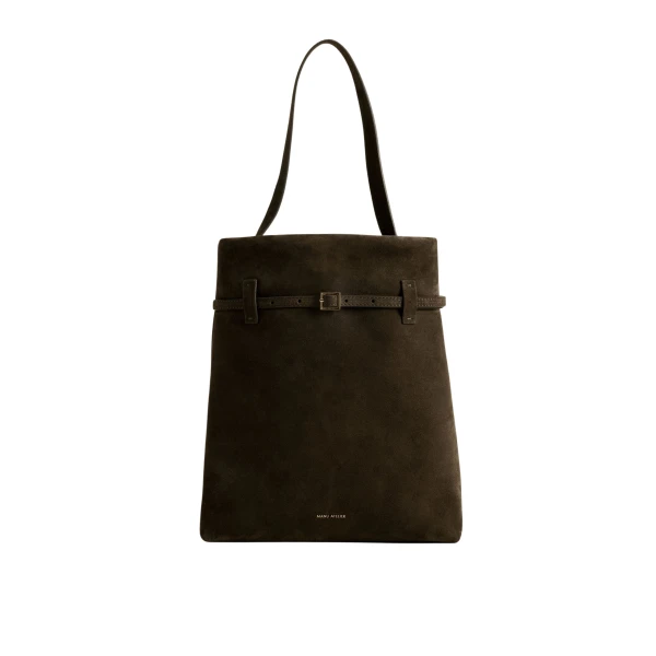 Manu Atelier Tote Du Jour Tobacco Green Suede luxury Bags from  Luxury Handbags Marketplace