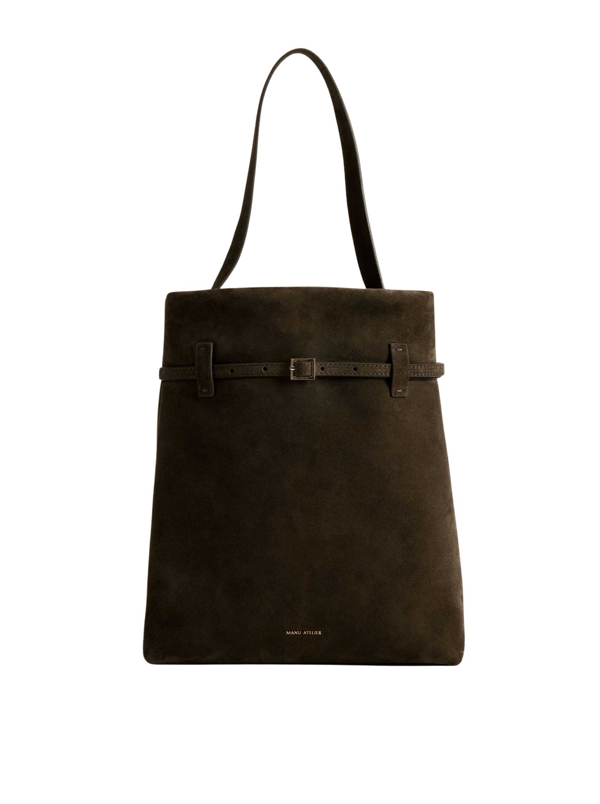 Manu Atelier Tote Du Jour Tobacco Green Suede luxury Bags from  Luxury Handbags Marketplace