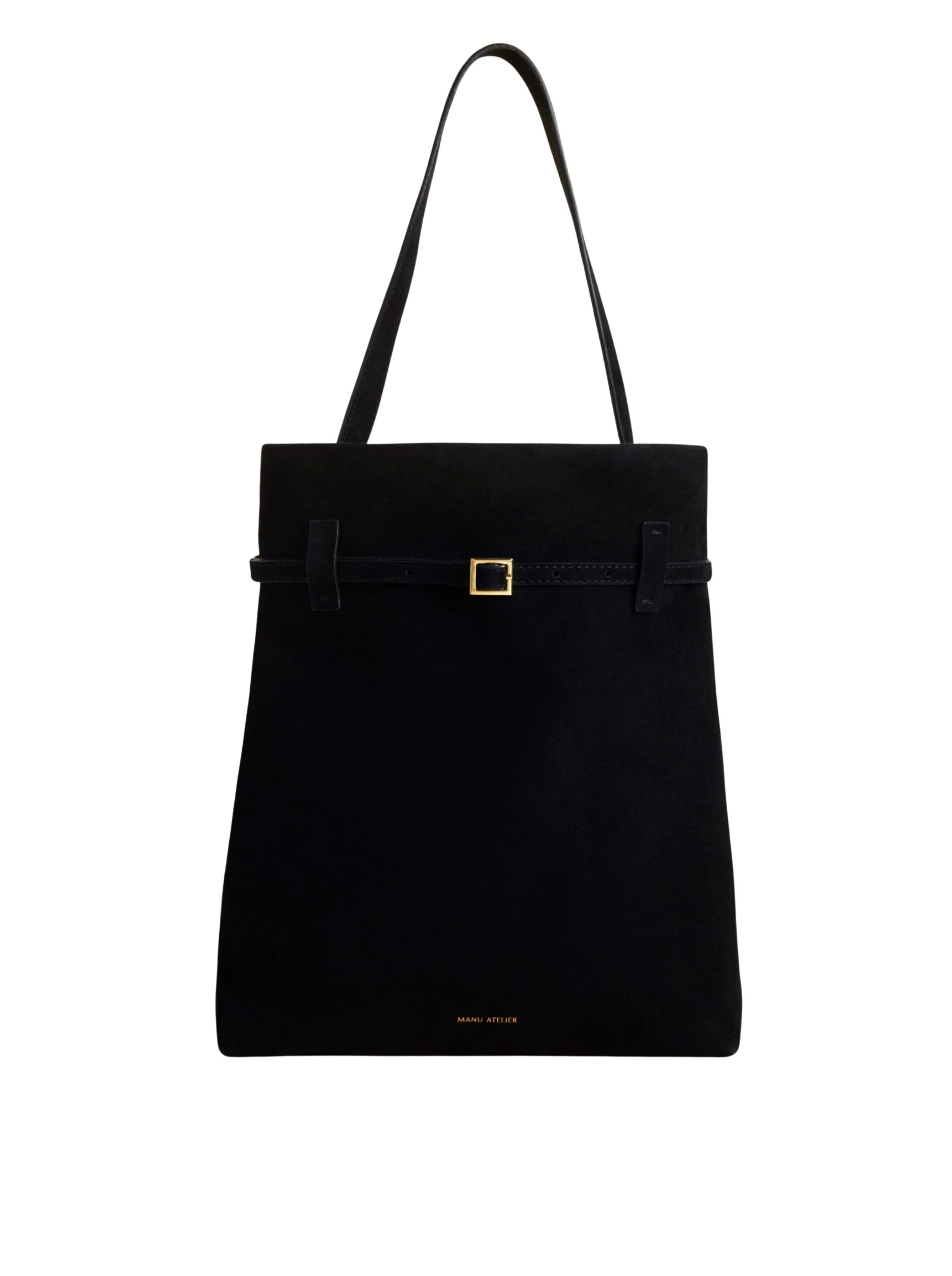 Manu Atelier Tote du Jour Black Suede luxury Bags from  Luxury Handbags Marketplace