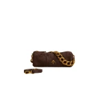 Manu Atelier XX Mini Cylinder Deep Brown Suede luxury Bags from  Luxury Handbags Marketplace