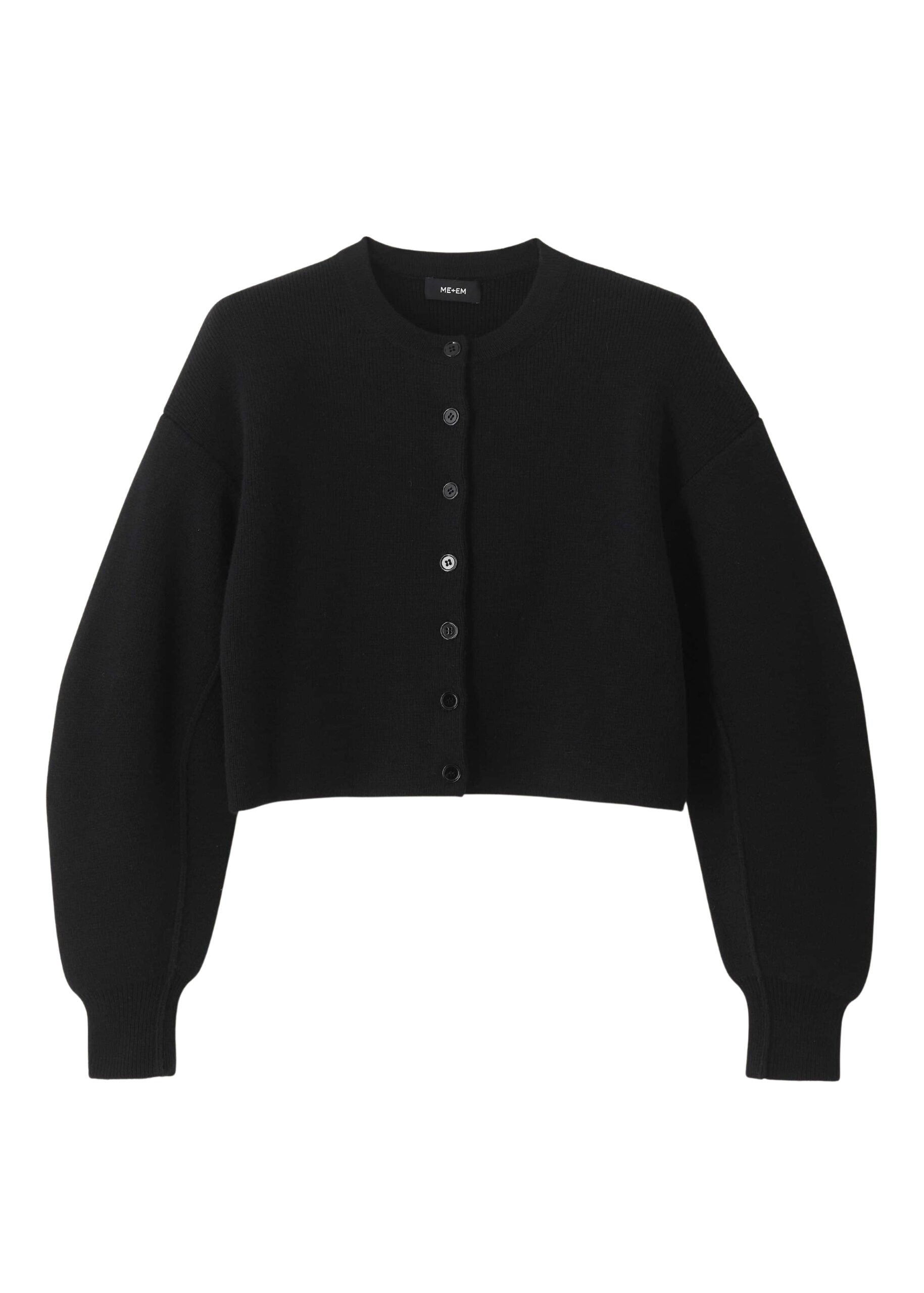 Me and Em Dramatic Sleeve Crop Knit Jacket