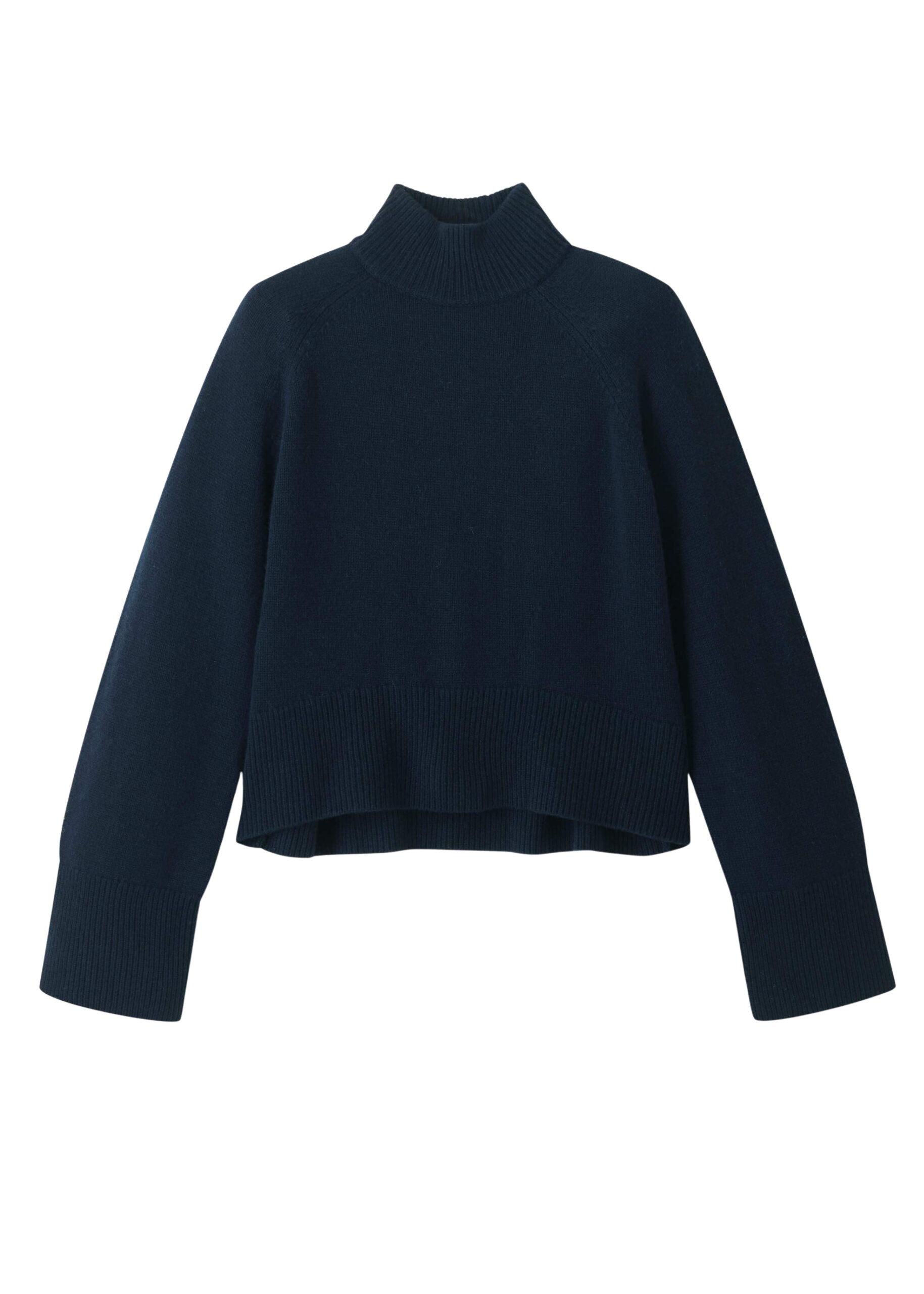 Me and Em Merino Cashmere Curved Hem High Neck Sweater