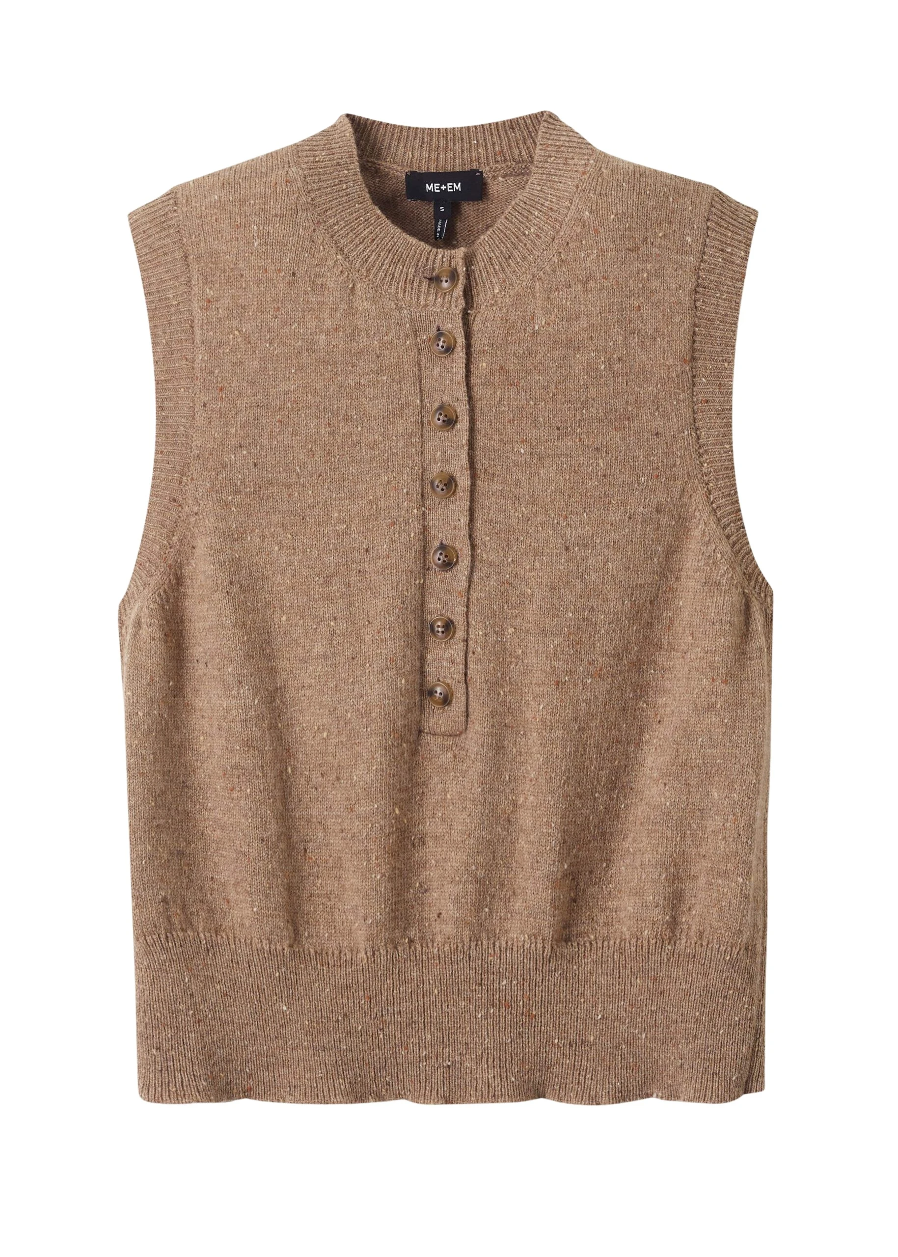 Me-and-Em-Merino-Speckle-Button-Neck-Sweater-Vest-scaled74536_nobg Me and Em Knitwear luxury Clothing from Luxury Handbags Marketplace