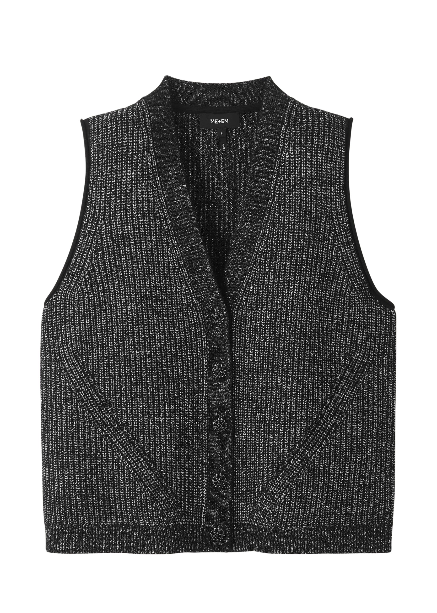 Me and Em Metallic Button Detail Sweater Vest