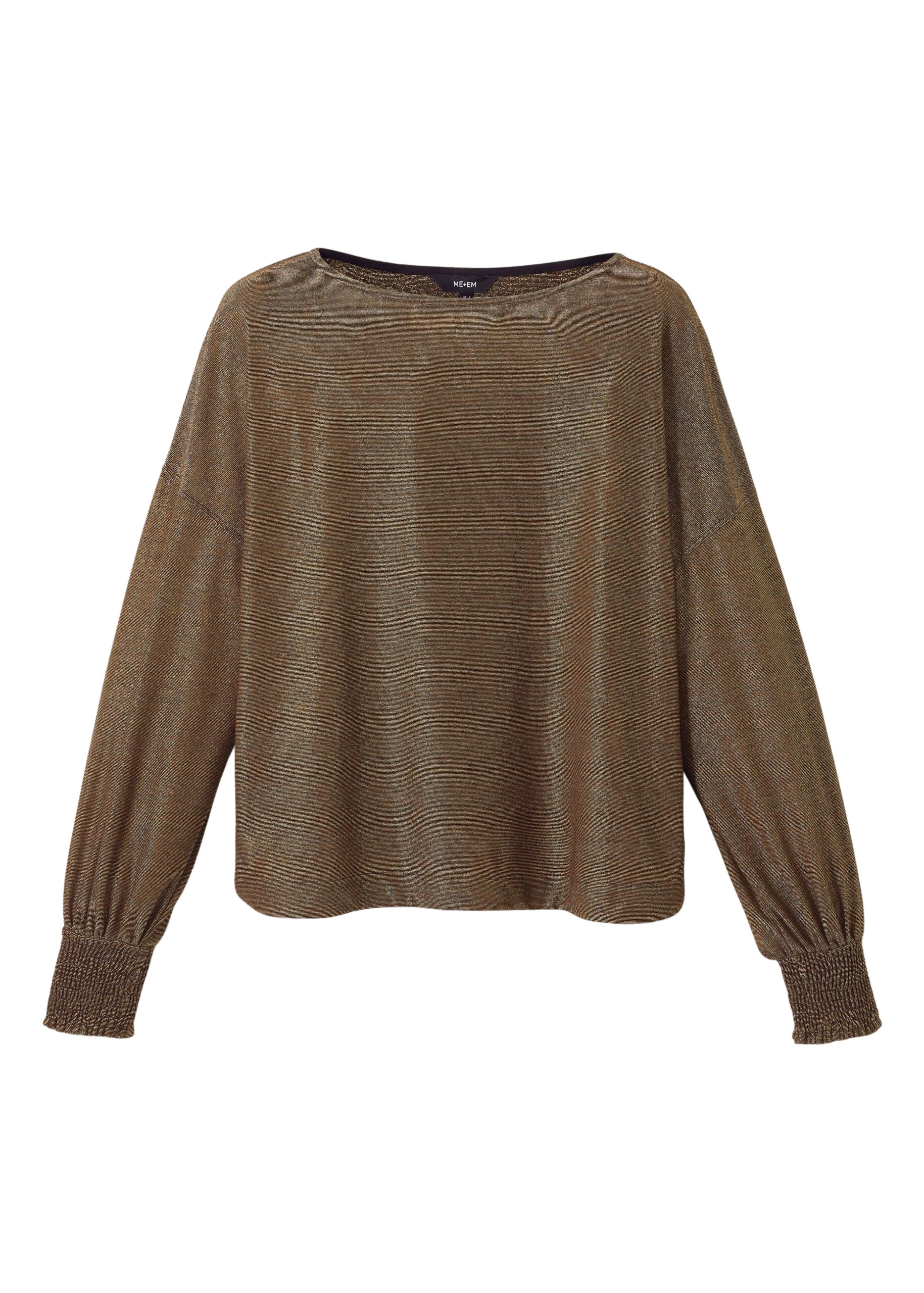 Me and Em Metallic Oversized Balloon Sleeve Top