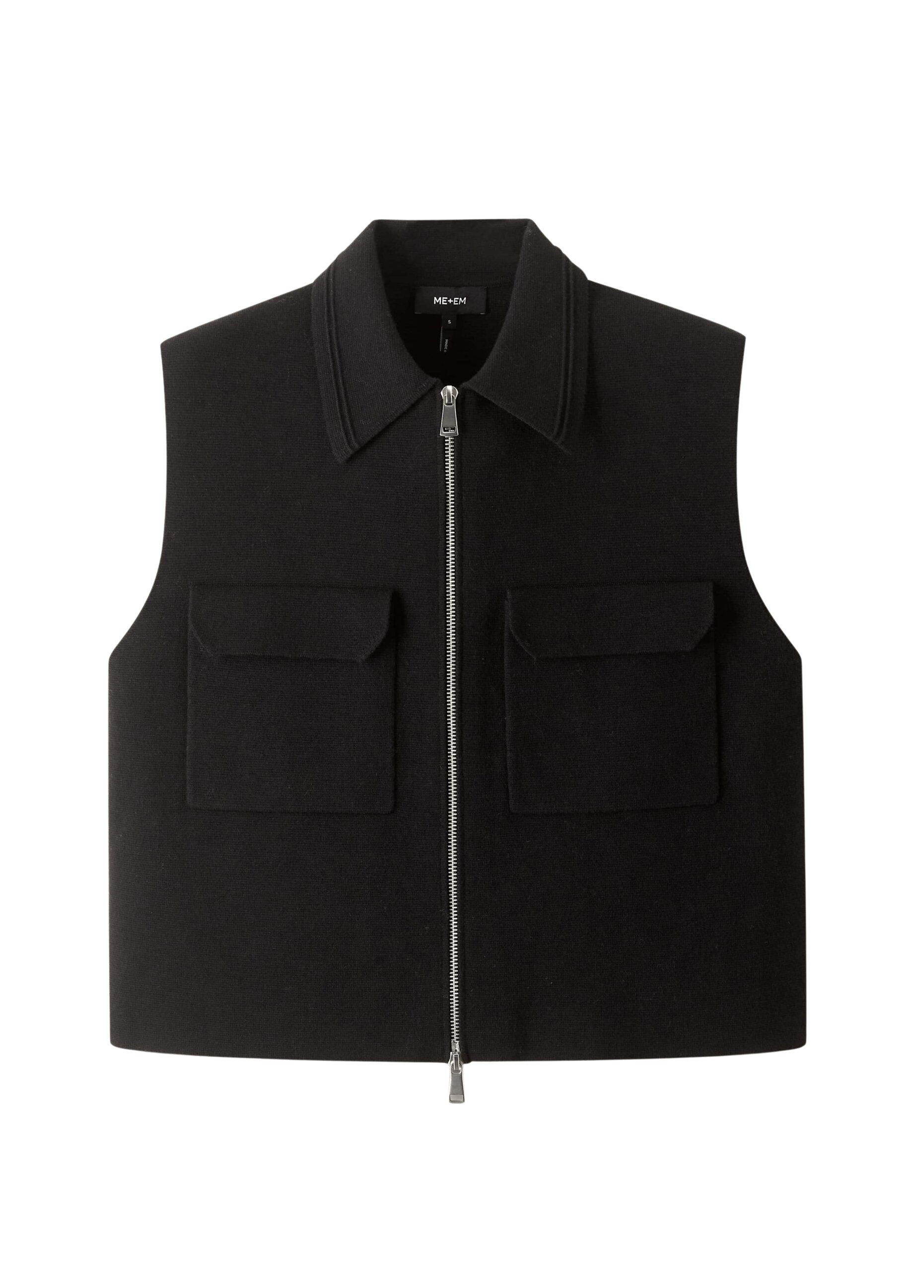 Me and Em Milano Knit Two-Way Zip Sweater Vest