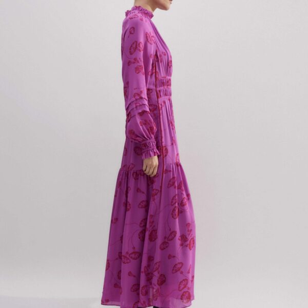 Me and Em Silk Delicate Winter Floral Print Maxi Dress, view 6