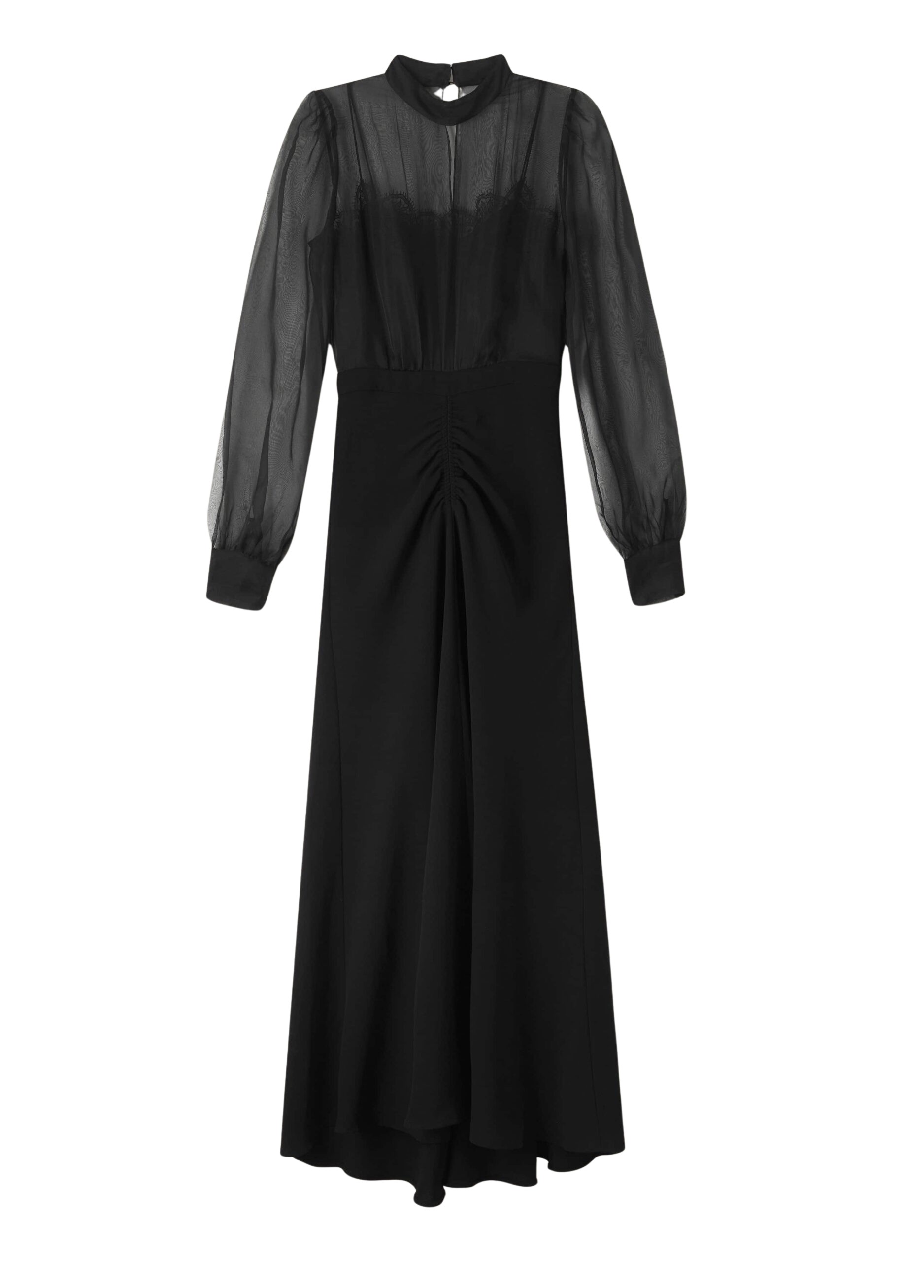 Me and Em Silk Organza Lace Maxi Dress