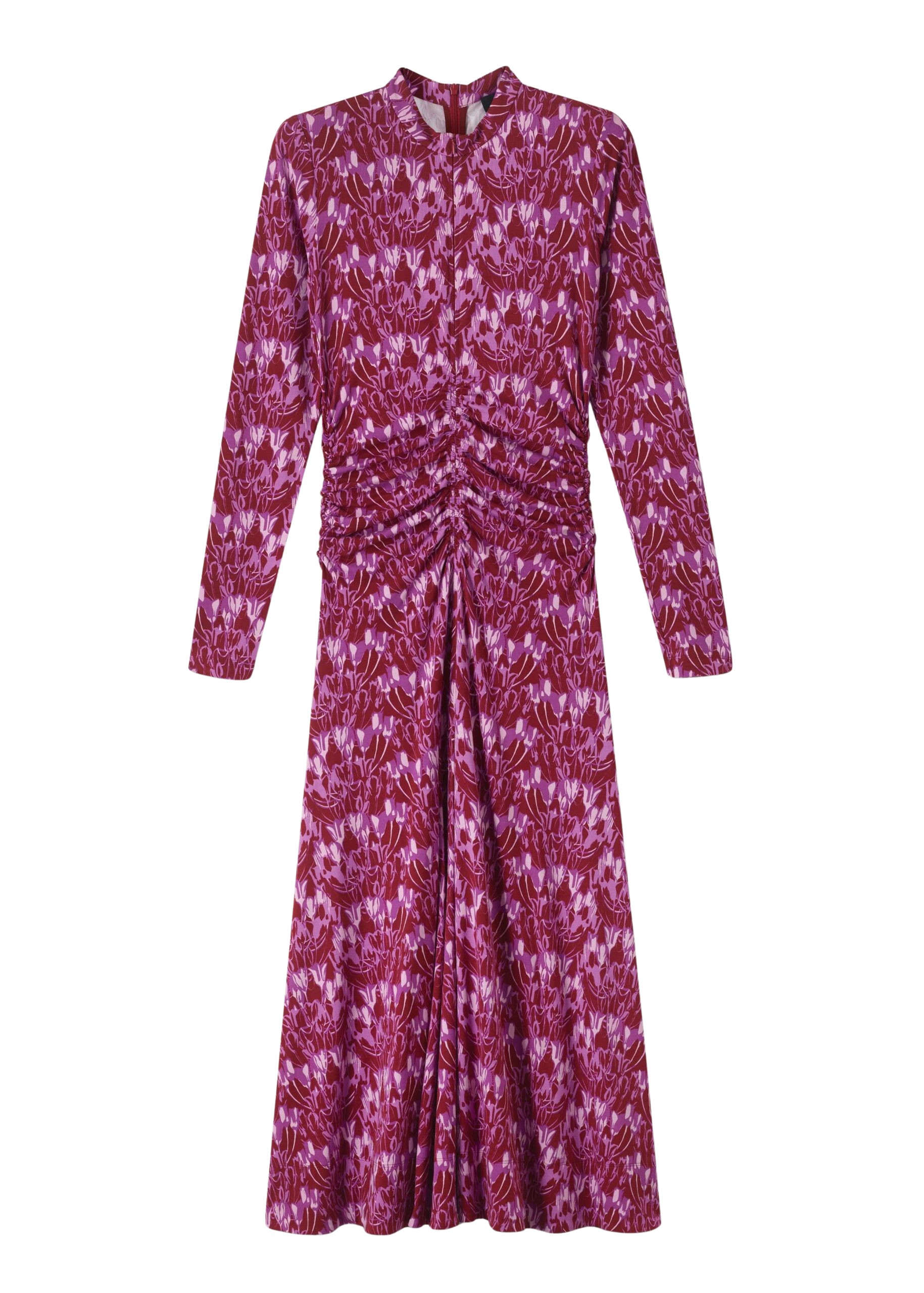 Me and Em Tulip Print Ruched Front Maxi Dress