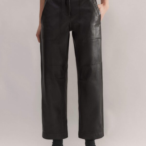 Me and Em Washed Leather Engineered-Leg Pant, view 2