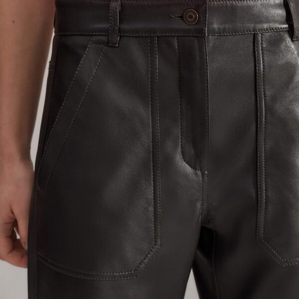 Me and Em Washed Leather Engineered-Leg Pant, view 3