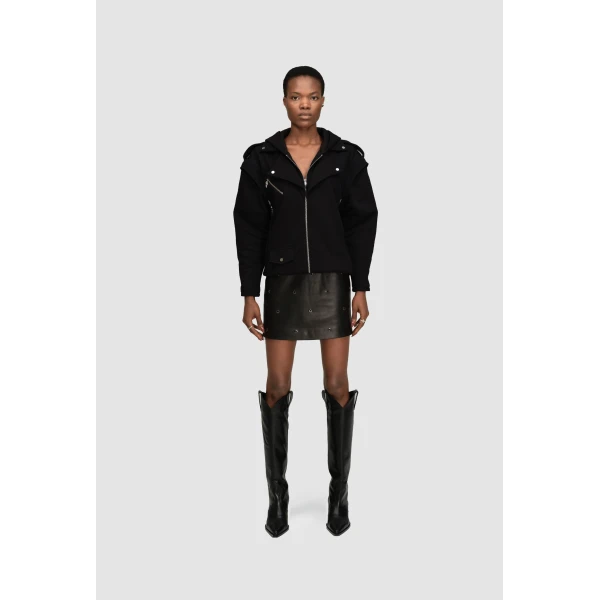 Biker Hoodie Black