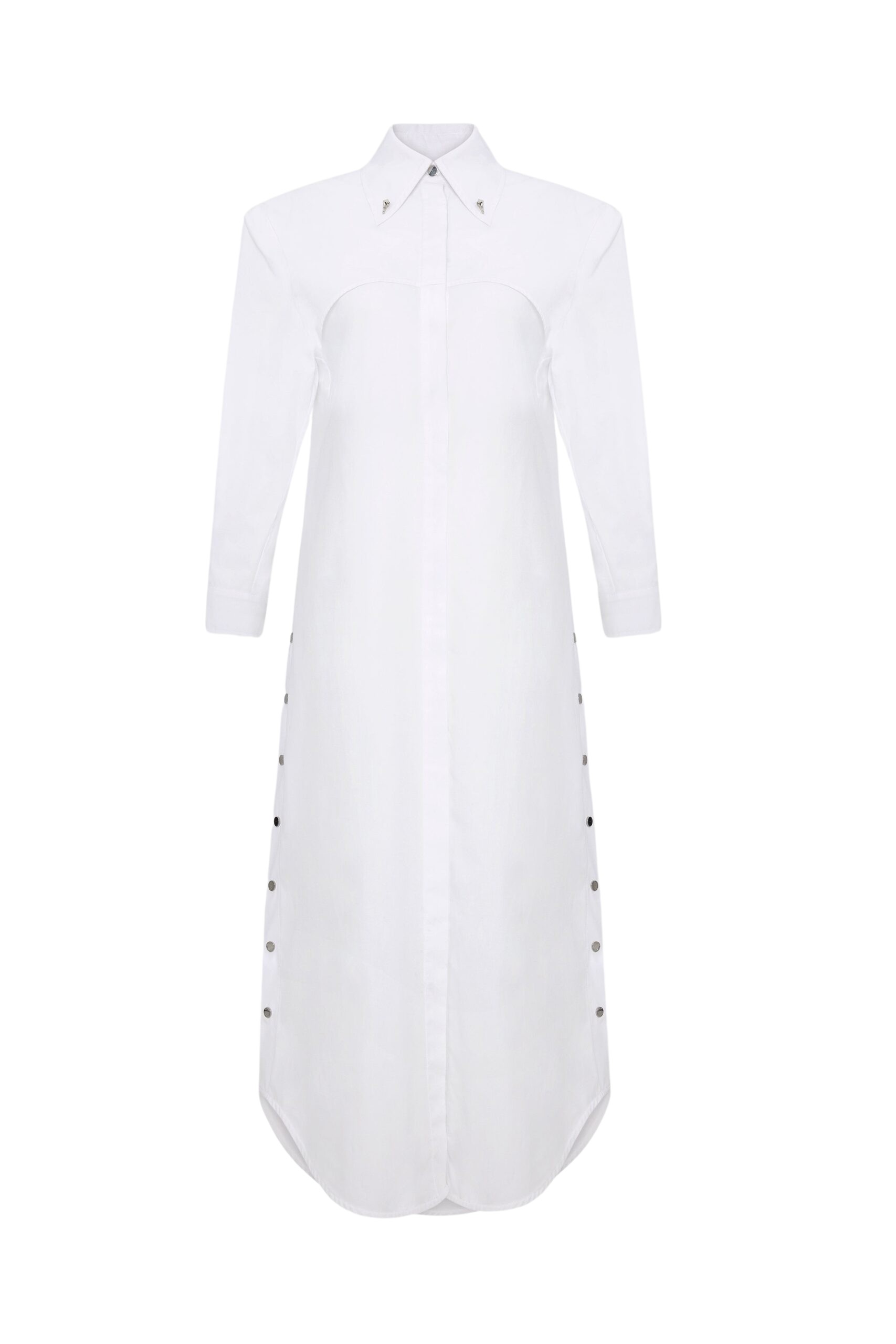 Pritch London Raven Shirt Dress White