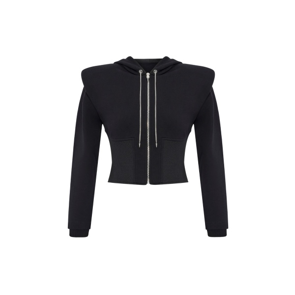 Black Corset Hoodies luxury Clothing from  Luxury Handbags Marketplace