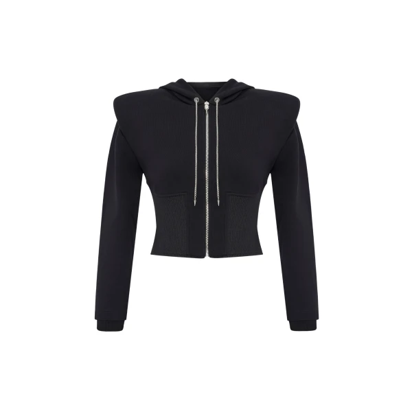 Black Corset Hoodies luxury Clothing from  Luxury Handbags Marketplace