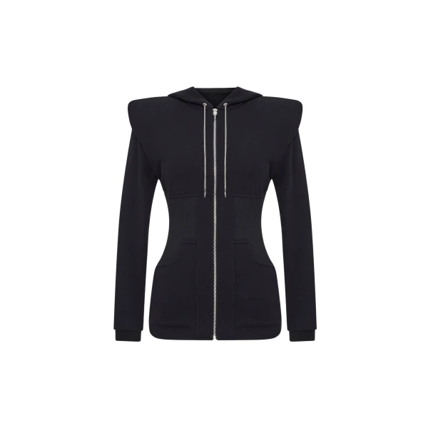 Black Corset Hoodies luxury Clothing from  Luxury Handbags Marketplace