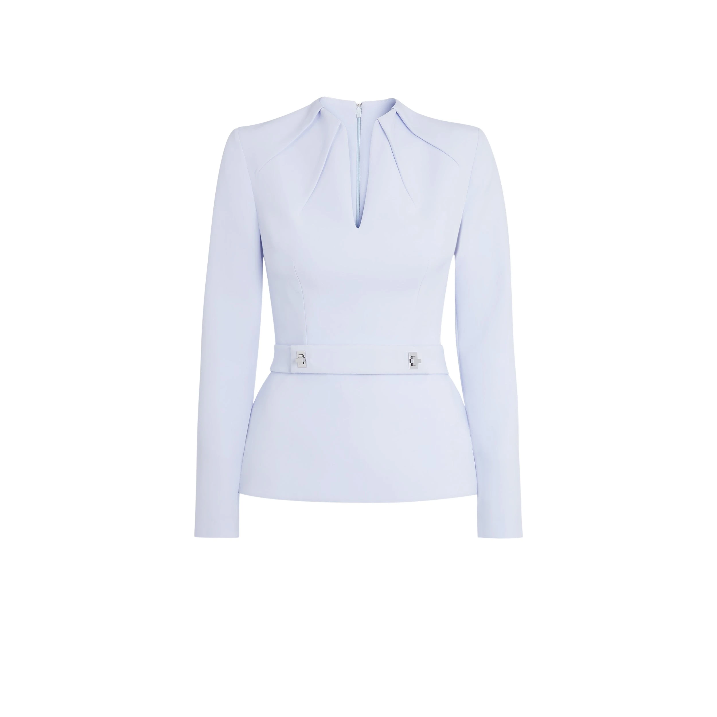 Safiyaa-Blanca-Silk-Blue-Top92906_nobg Safiyaa Clothing luxury Clothing from Luxury Handbags Marketplace