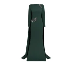 Safiyaa-Ginevra-Darkest-Spruce-Long-Dress71332_nobg Safiyaa Clothing luxury Clothing from Luxury Handbags Marketplace