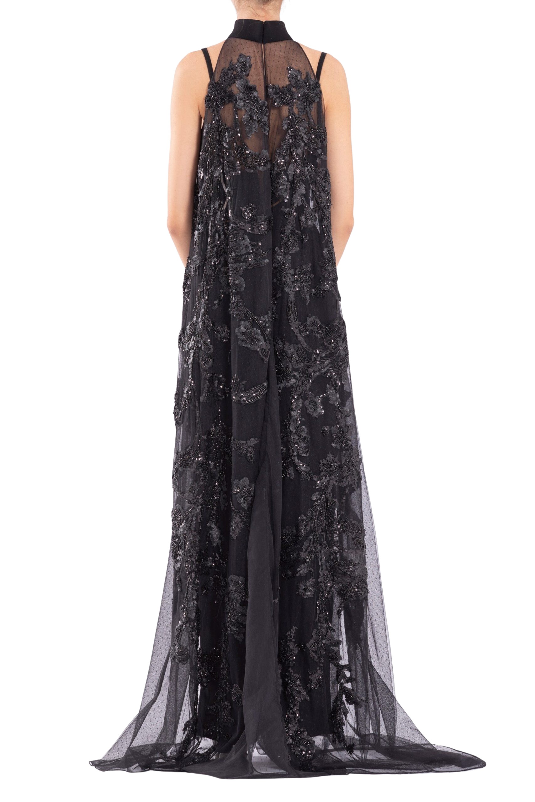 Saiid Kobeisy Crepe jumpsuit with beaded maxi top