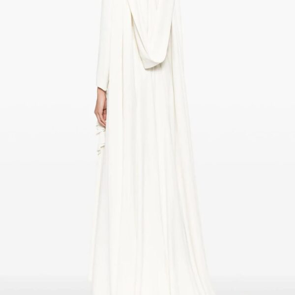 Saiid Kobeisy Crepe kaftan with 3D laser Cut embroidery, view 3
