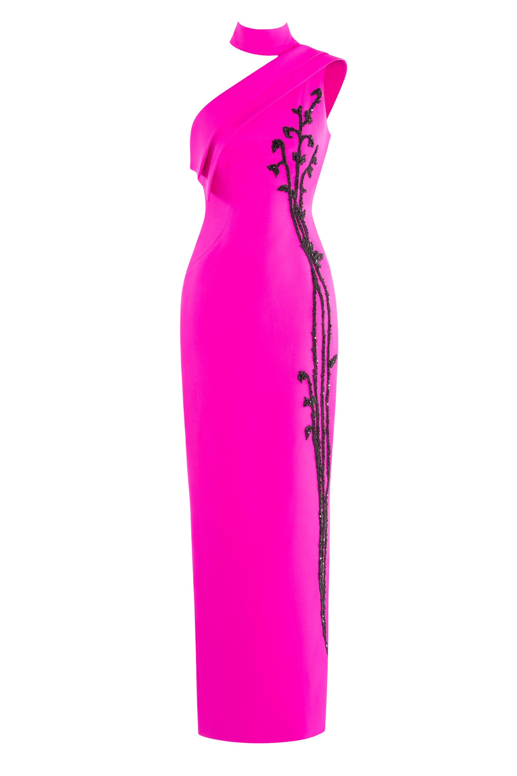 Saiid Kobeisy Crepe off-shoulder dress with beading