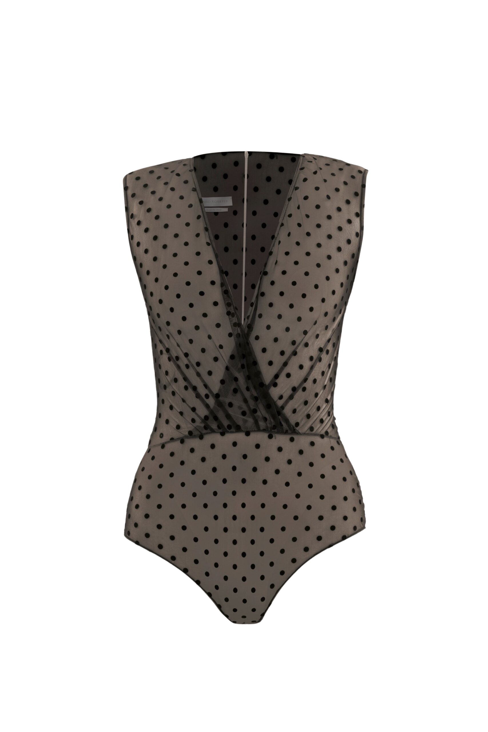 Saiid Kobeisy Dotted tulle bodysuit