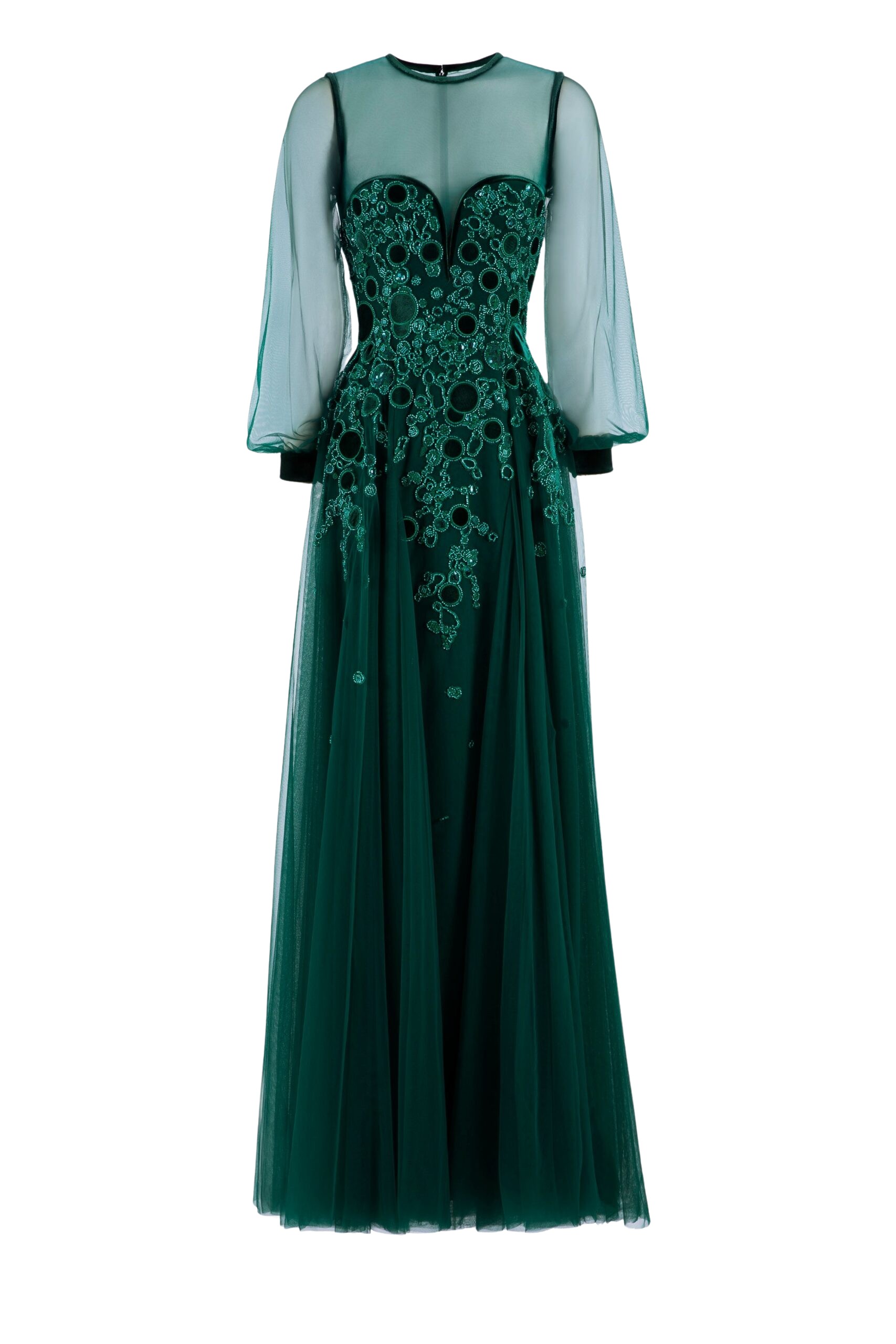 Saiid Kobeisy Embroidered tulle dress