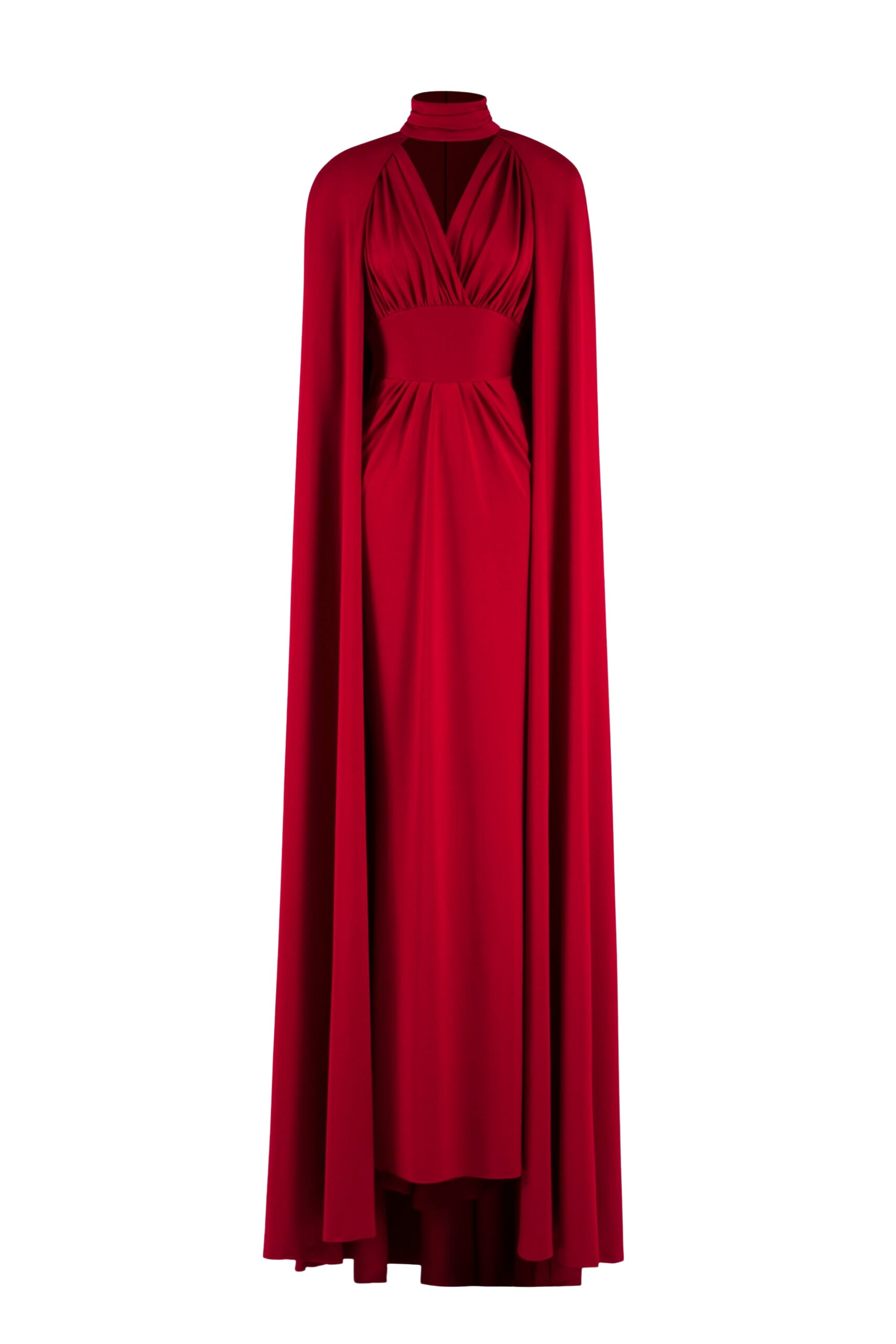 Saiid Kobeisy Jersey dress with cape