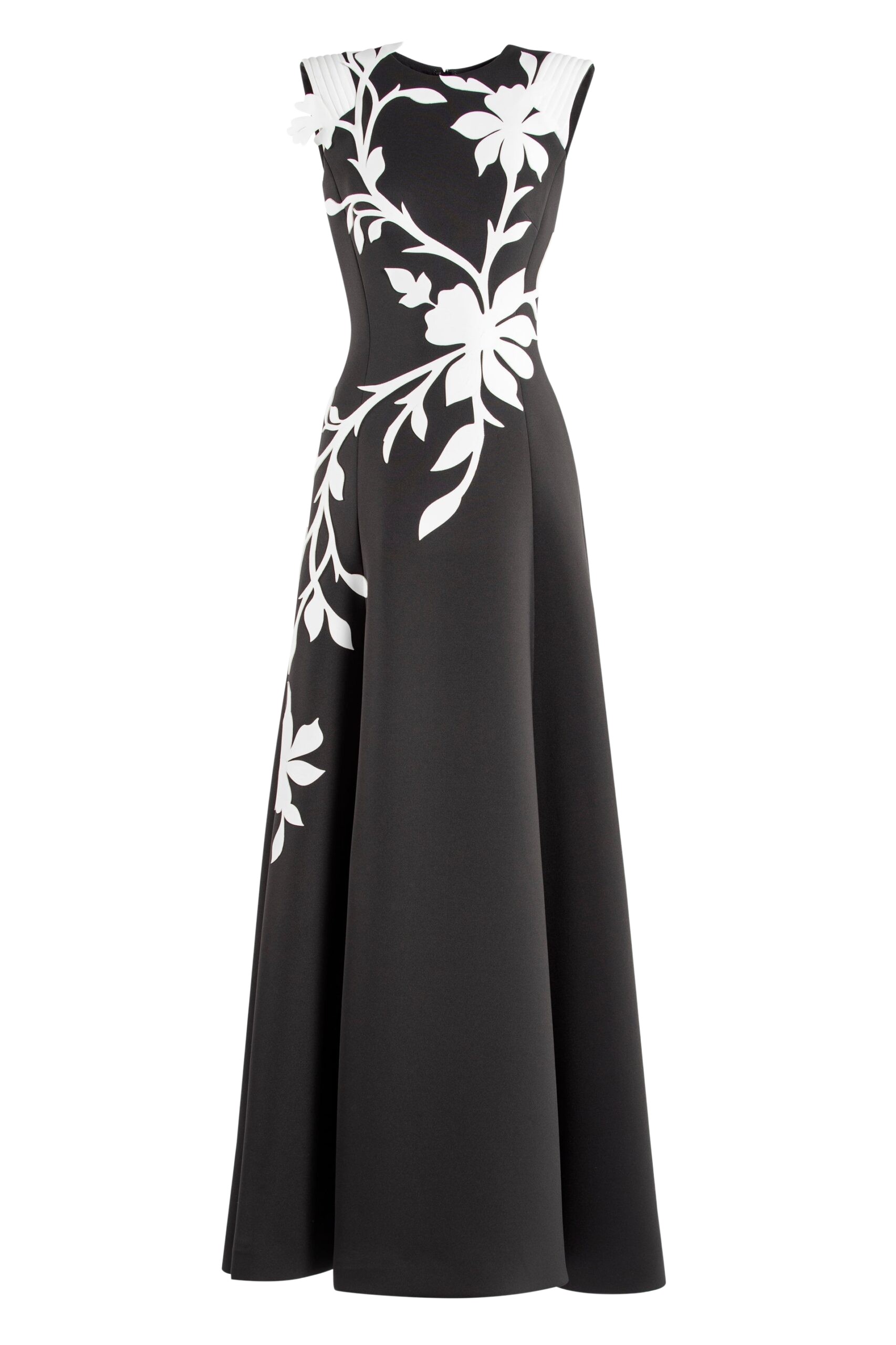 Saiid Kobeisy Neoprene dress with floral embroidery
