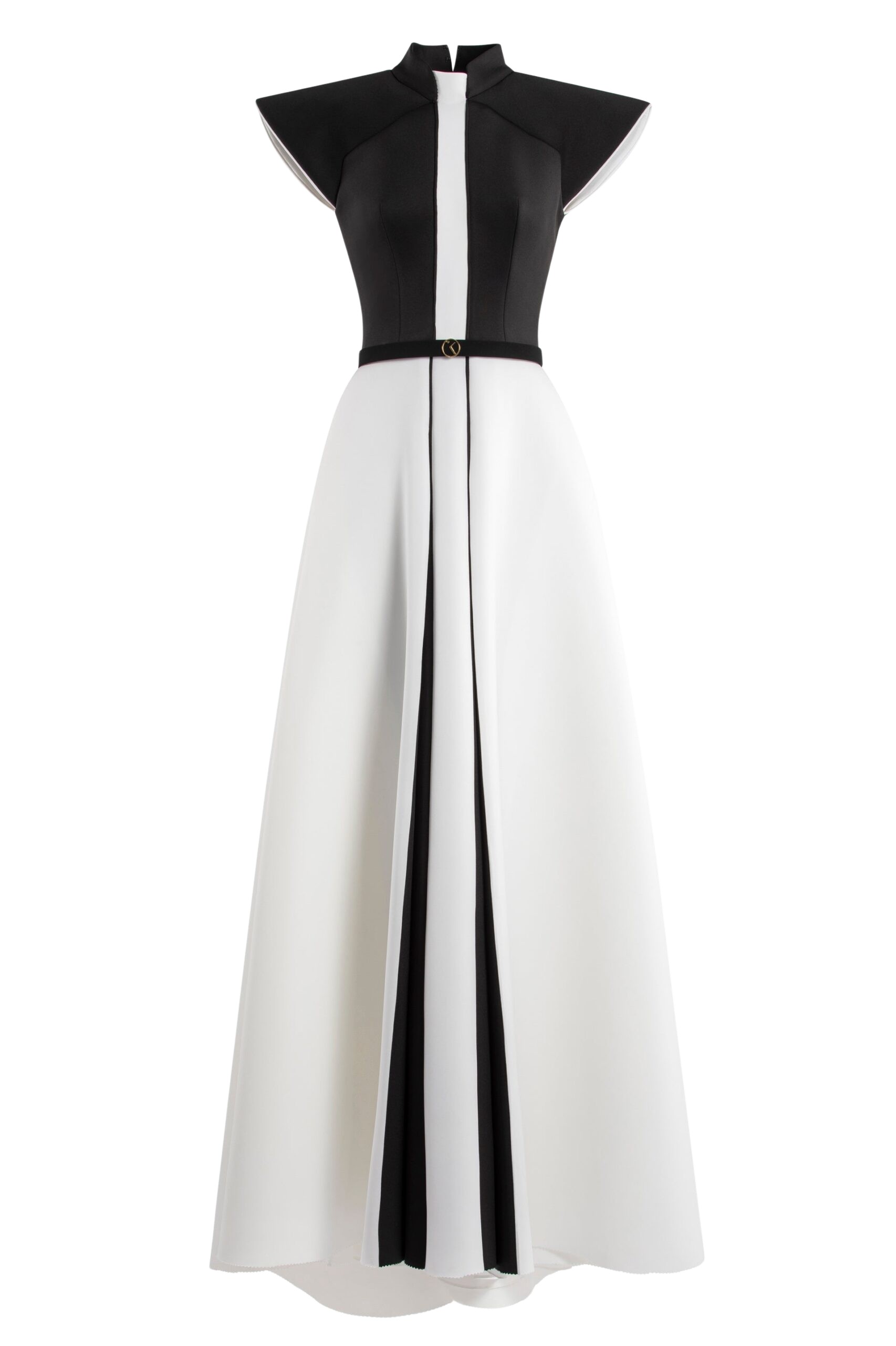 Saiid Kobeisy Neoprene dress with wide shoulders