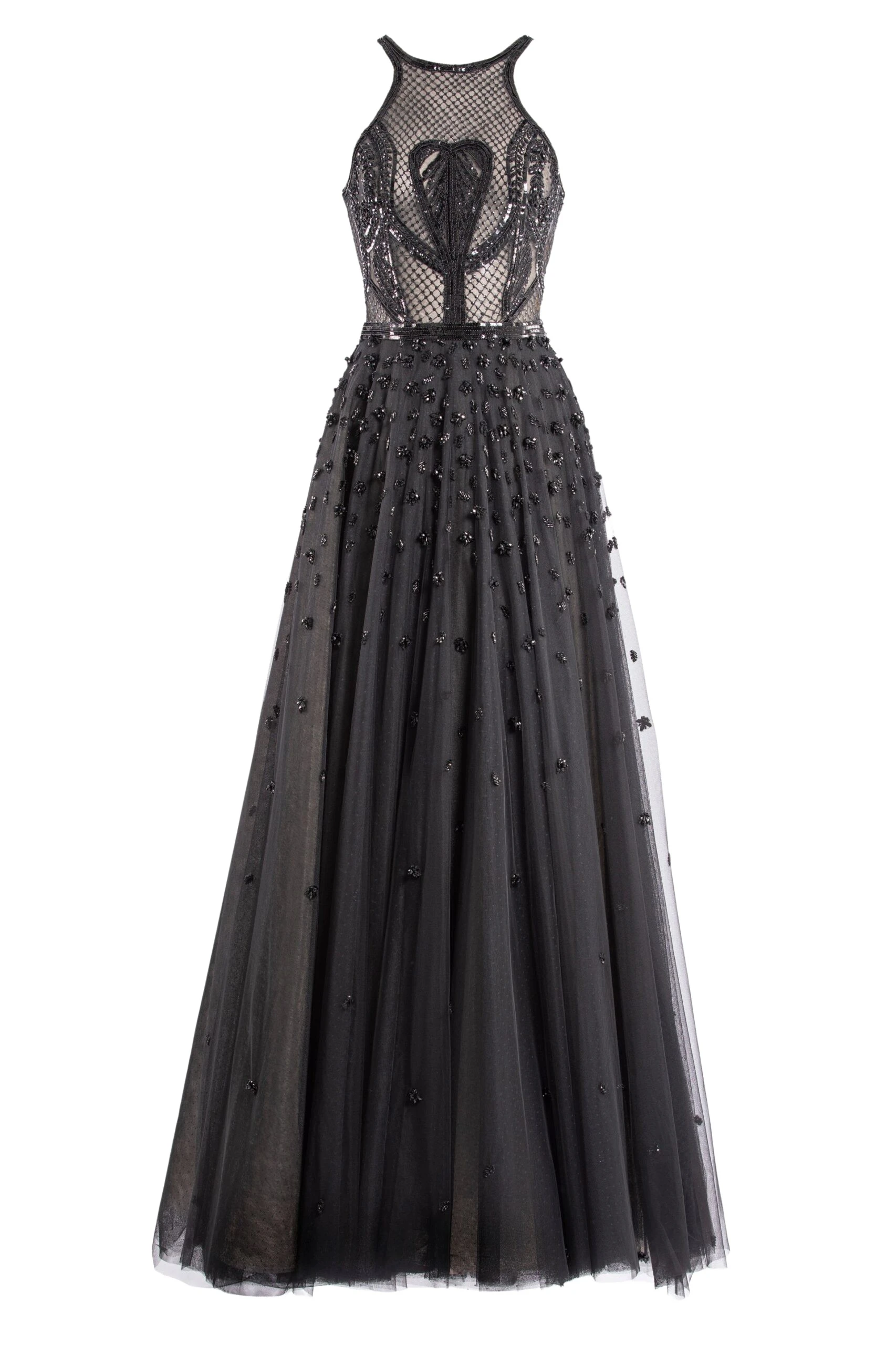 Saiid-Kobeisy-Tulle-beaded-dress-with-halter-neckline-scaled54742_nobg Saiid Kobeisy Dresses luxury Clothing from Luxury Handbags Marketplace