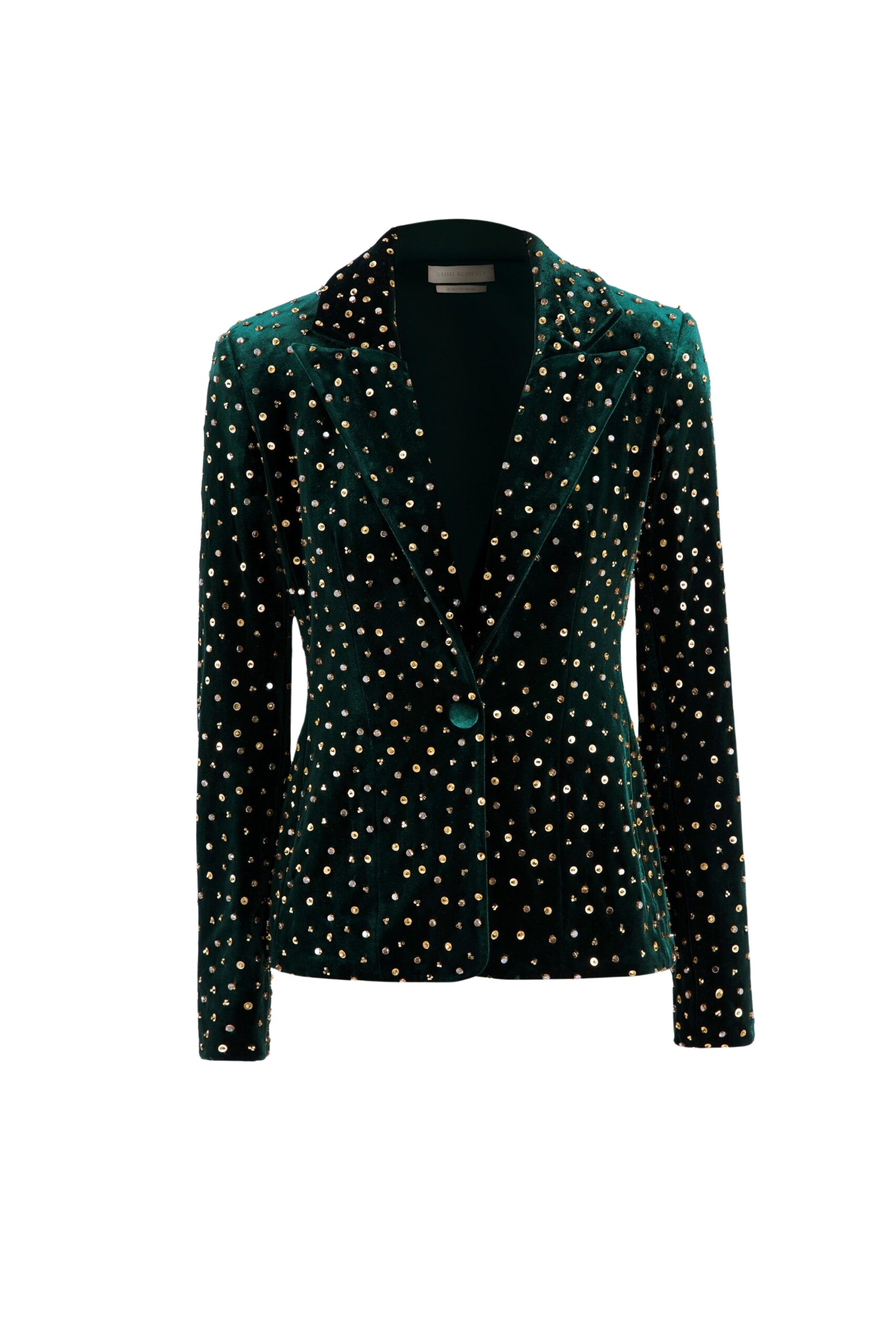 Saiid Kobeisy Velvet beaded tailored jacket