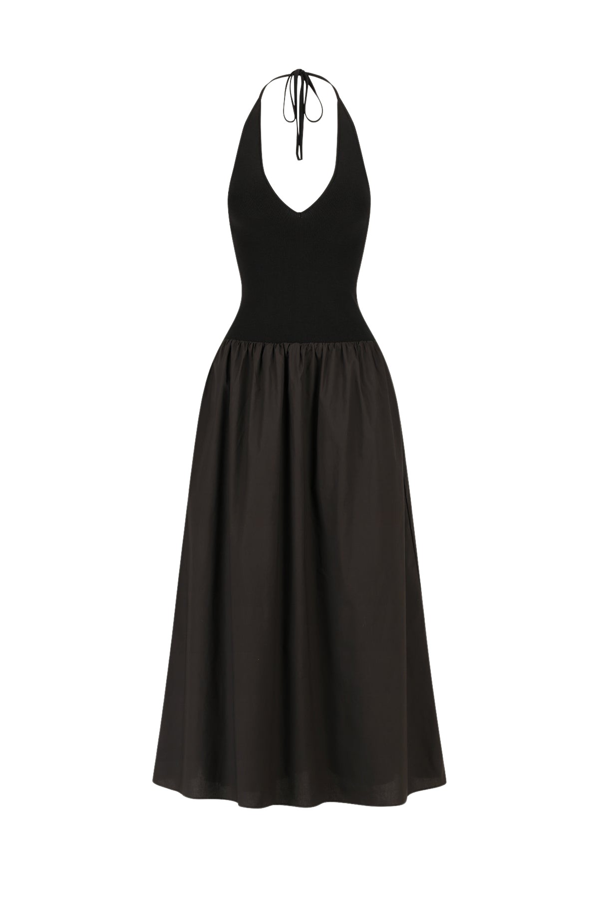 Shona Joy Aliah Halter Midi Dress – Black