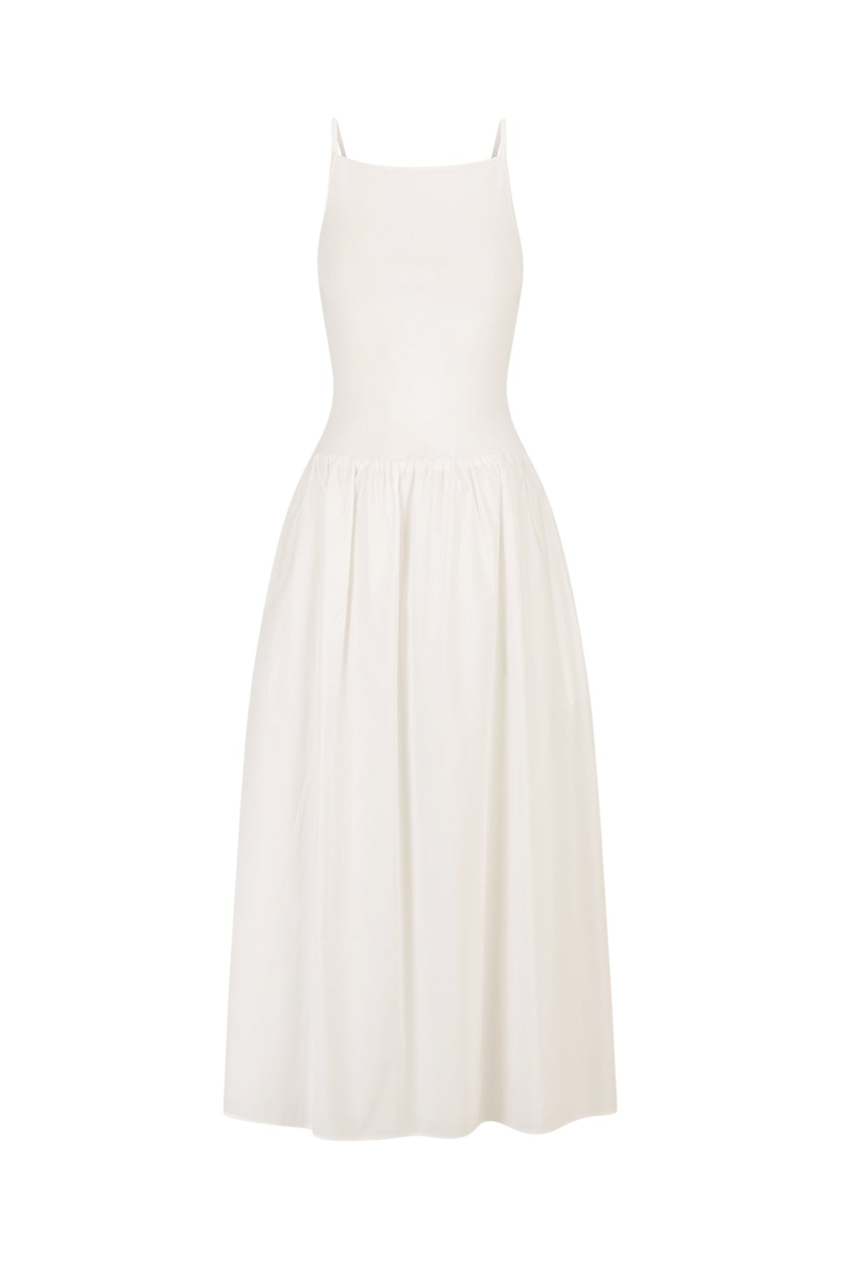 Shona Joy Aliah High Neck Midi Dress – Ivory