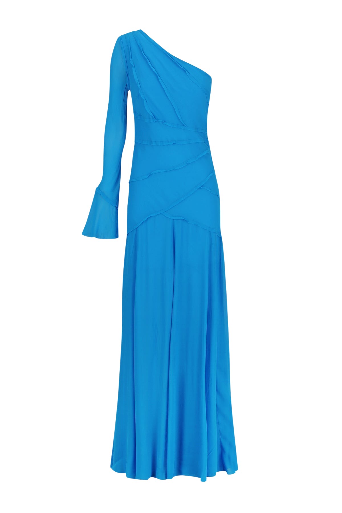 Shona Joy Amina Asymmetrical Maxi Dress – Aqua