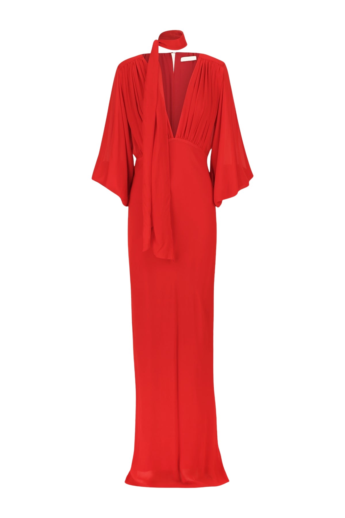 Shona Joy Amina Plunge Balloon Sleeve Maxi Dress – Chilli