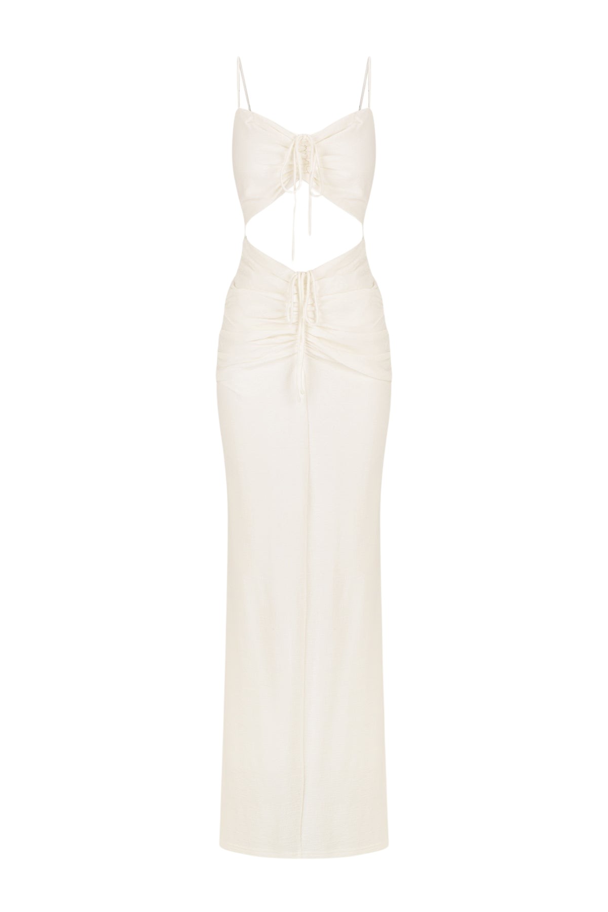 Shona Joy Beau Sleeveless Drawstring Maxi Dress – Ivory