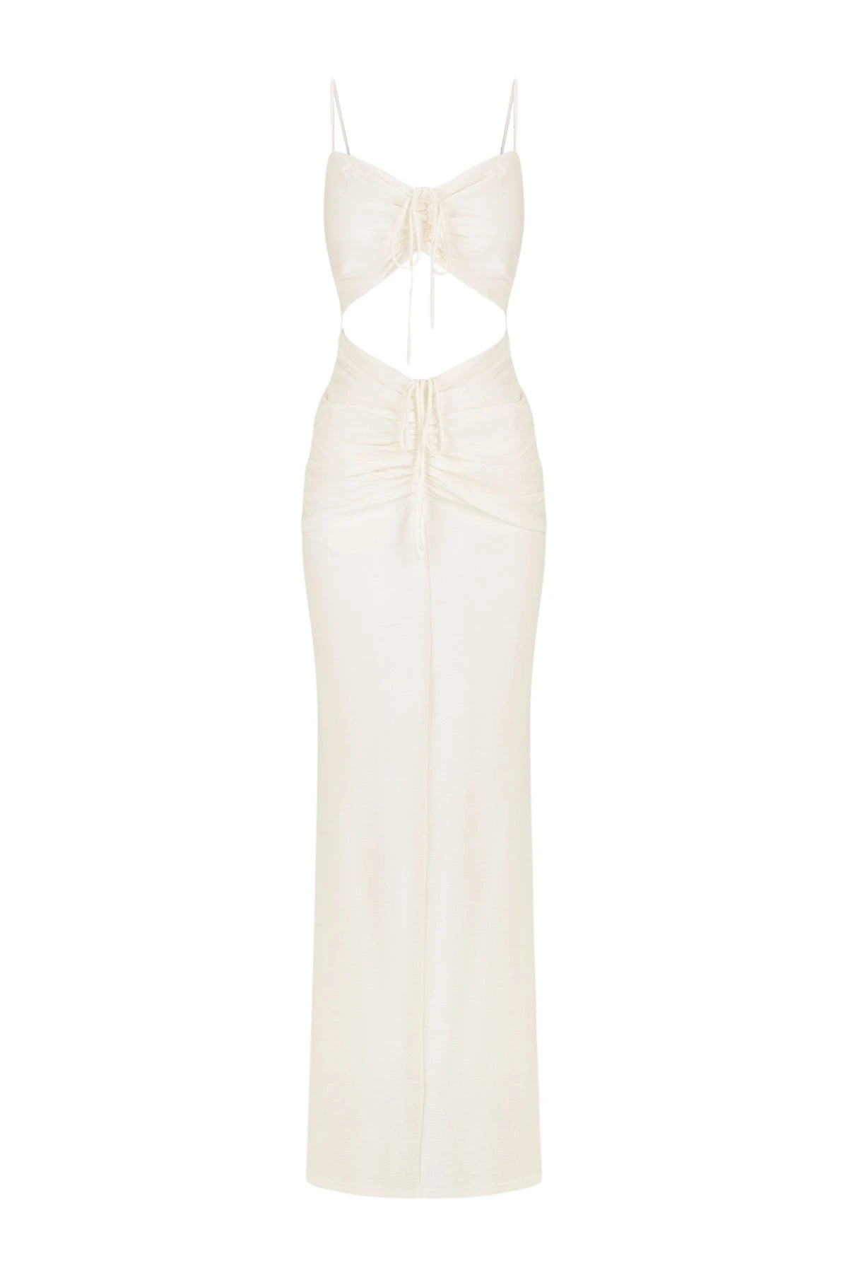 Shona-Joy-Beau-Sleeveless-Drawstring-Maxi-Dress-Ivory67524_nobg Shona Joy Ivory Dress luxury Clothing from Luxury Handbags Marketplace