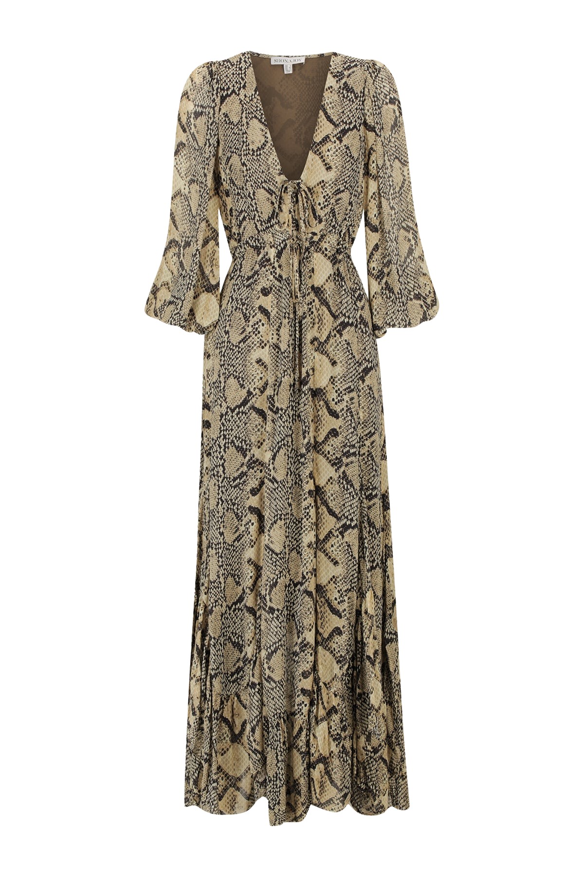 Shona Joy Hadiya Lace Front Drawstring Maxi Dress