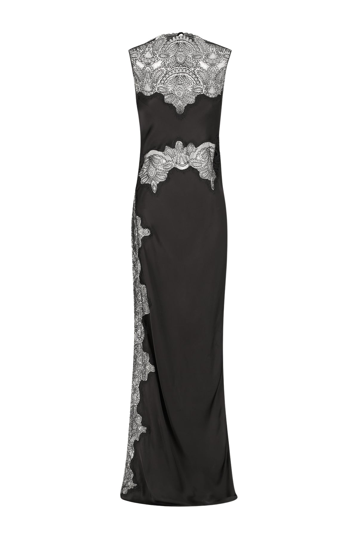 Shona Joy Jamila Lace High Neck Maxi Dress – Black