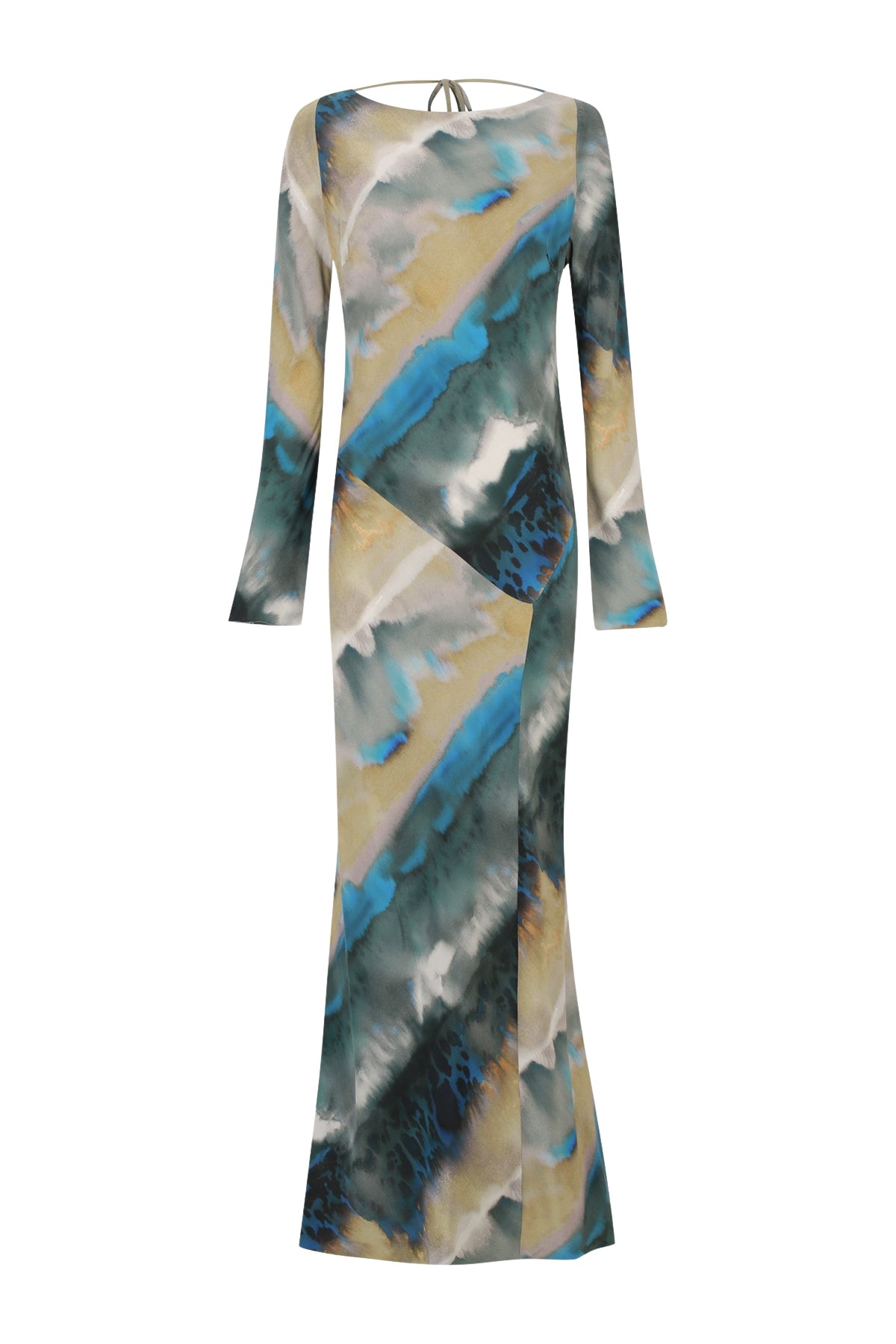 Shona Joy Jardin Silk Backless Split Maxi Dress
