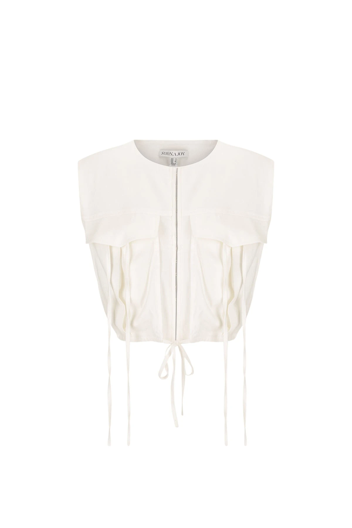 Shona-Joy-Kasbah-Utility-Cropped-Top-Rice40266_nobg Shona Joy Ivory Top luxury Clothing from Luxury Handbags Marketplace