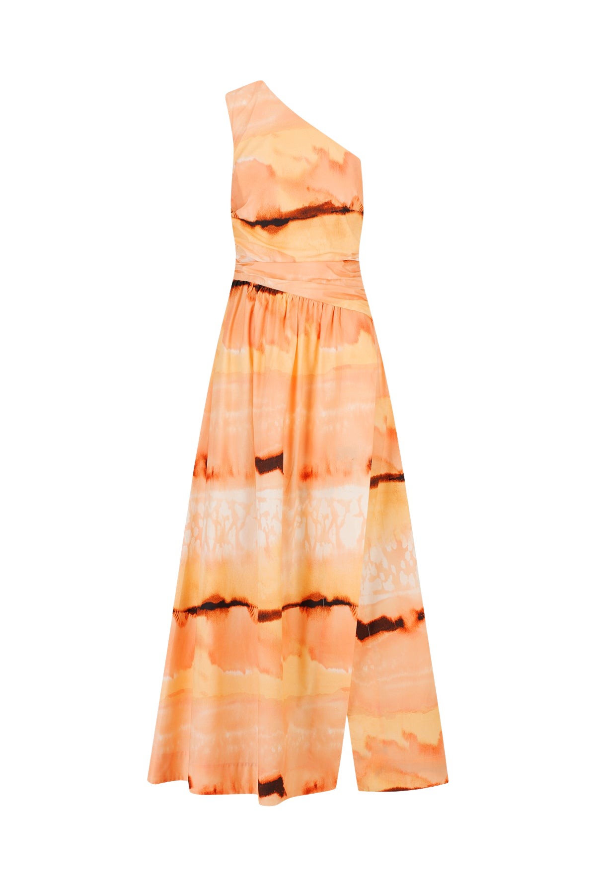 Shona Joy Larissa Asymmetrical Gathered Maxi Dress