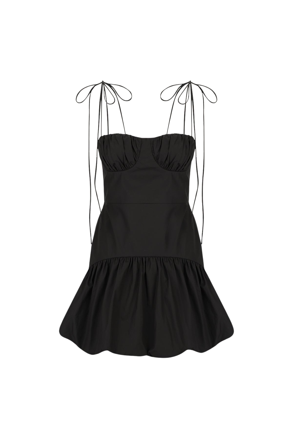 Shona Joy Maiori Gathered Bubble Mini Dress – Black