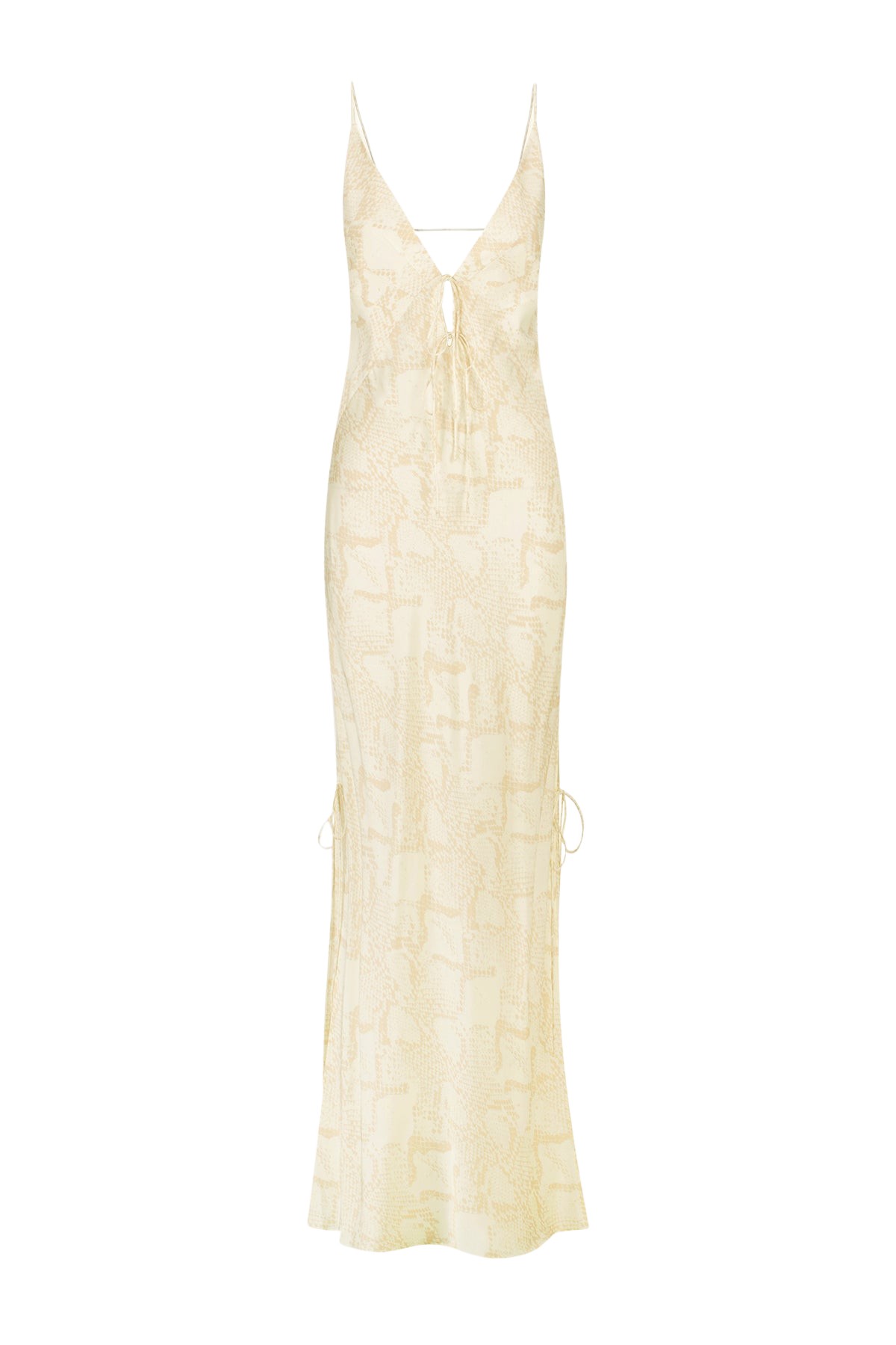Shona Joy Medina Plunged Slip Tie Maxi Dress