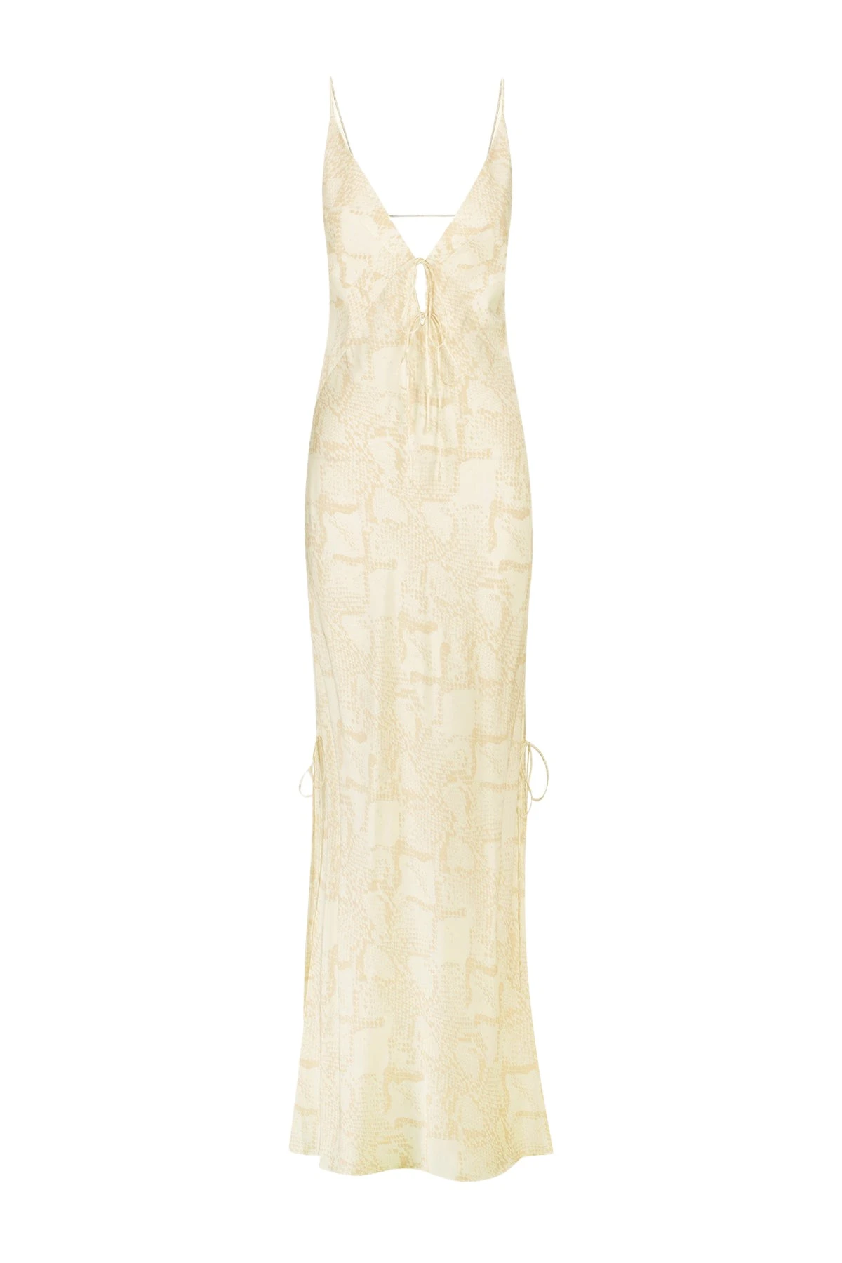 Shona-Joy-Medina-Plunged-Slip-Tie-Maxi-Dress70334_nobg Shona Joy Ivory Dress luxury Clothing from Luxury Handbags Marketplace