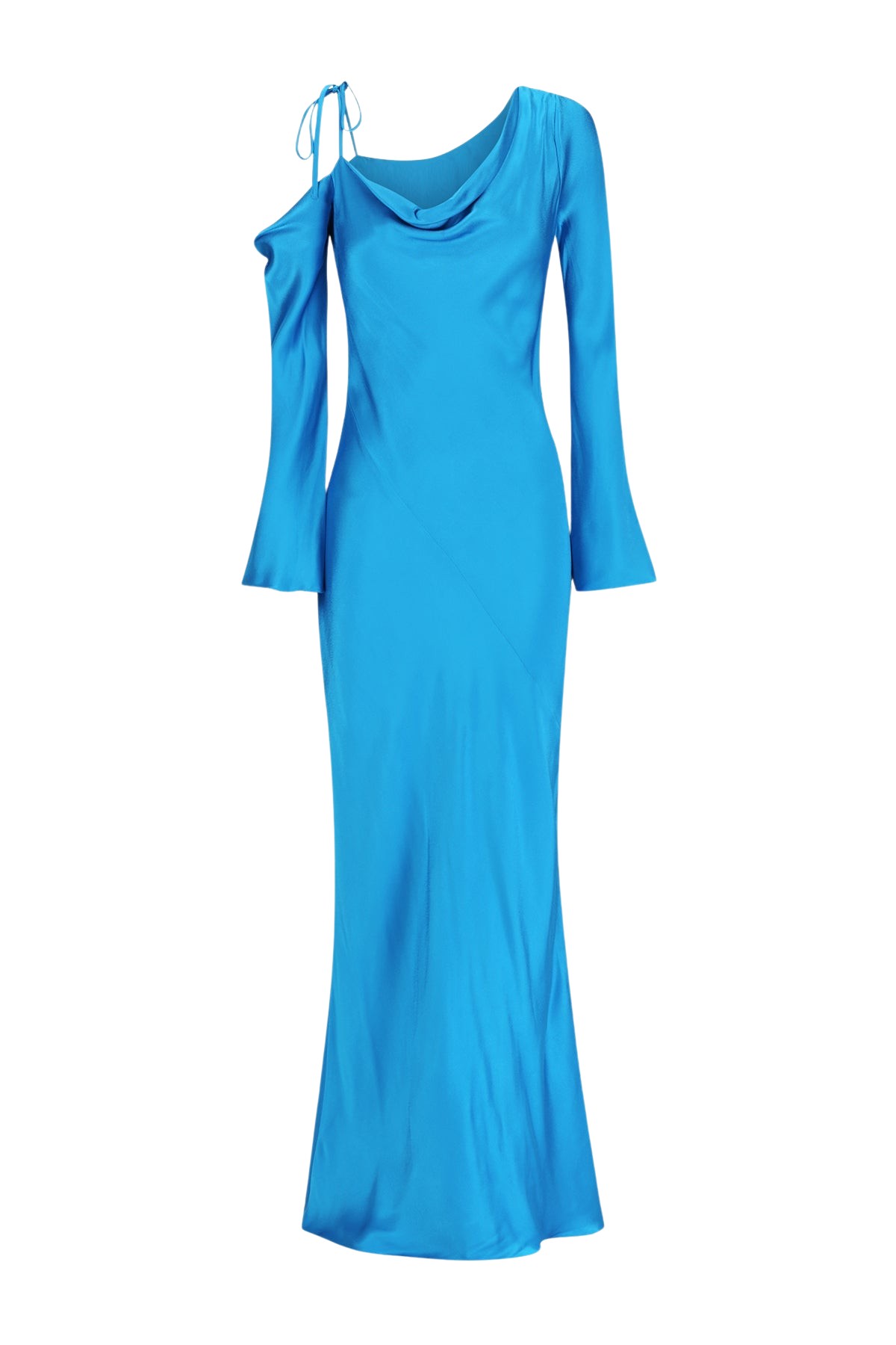 Shona Joy Nora Asymmetrical Long Sleeve Maxi Dress – Aqua