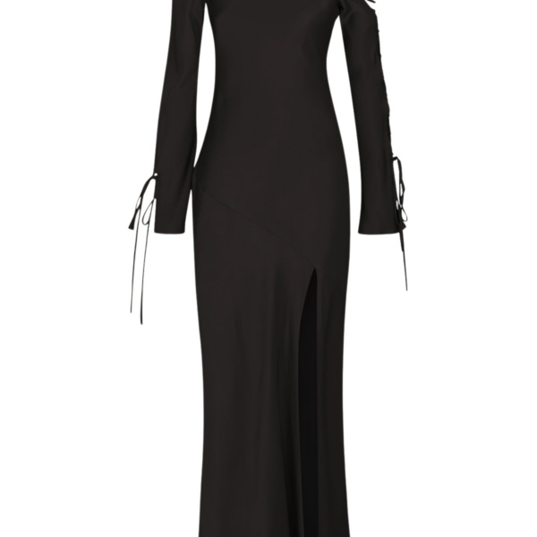 Shona Joy Nora Lace Detail Maxi Dress – Black