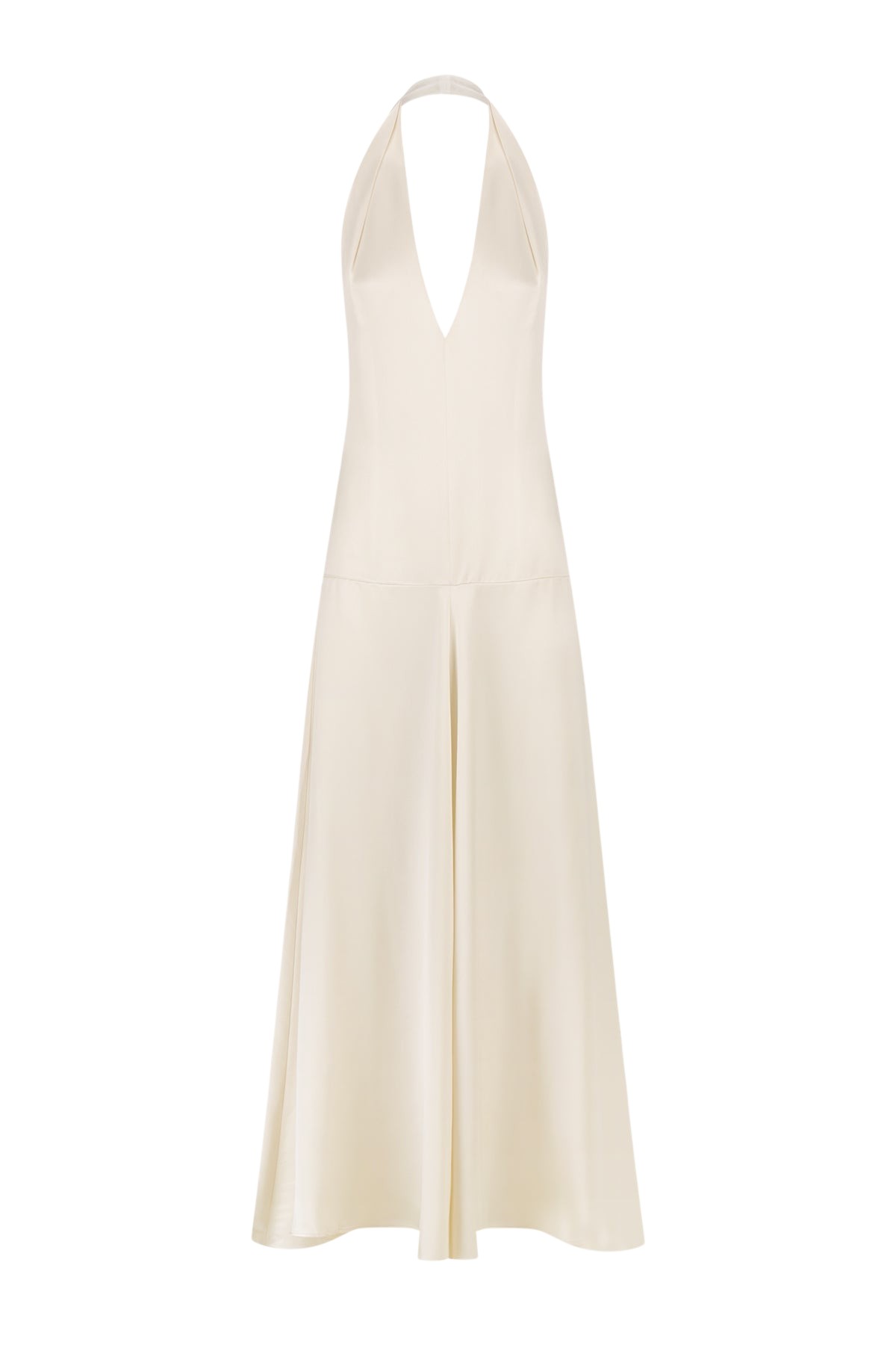 Shona Joy Savanna Halter Open Back Maxi Dress – Pearl