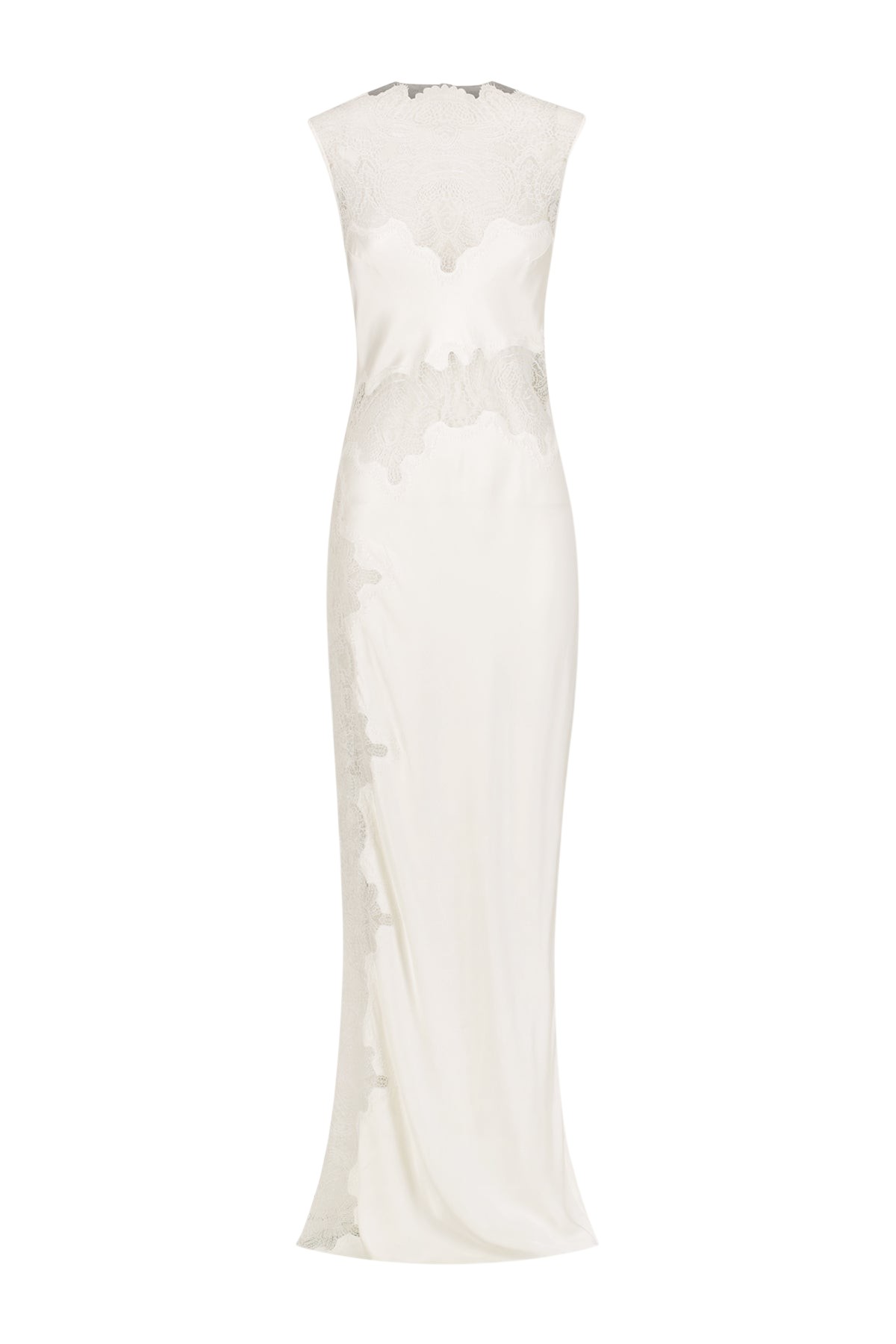 Shona Joy Stratus Lace High Neck Maxi Dress – Ivory